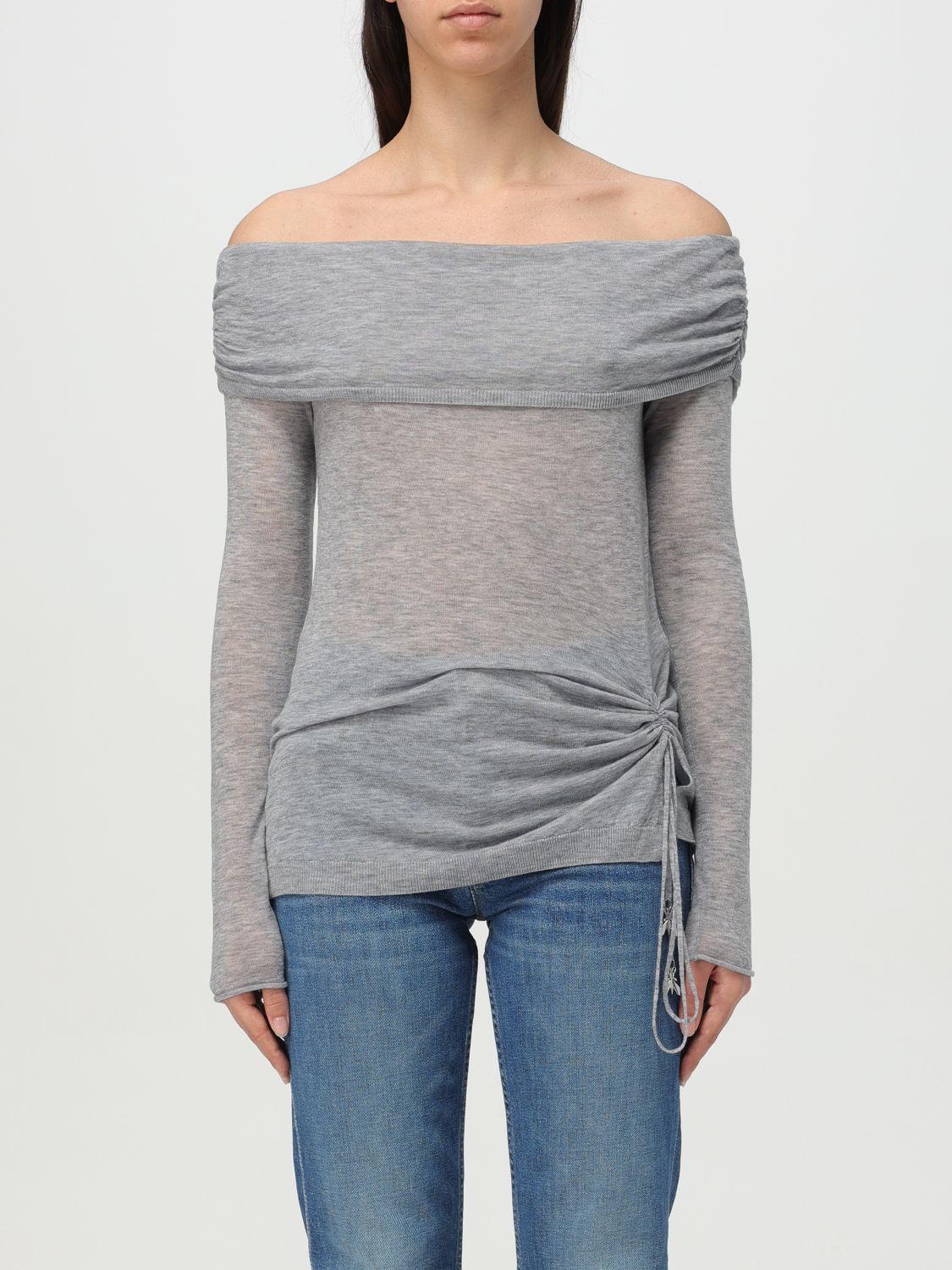 PATRIZIA PEPE SWEATER PATRIZIA PEPE WOMAN COLOR GREY G73094020