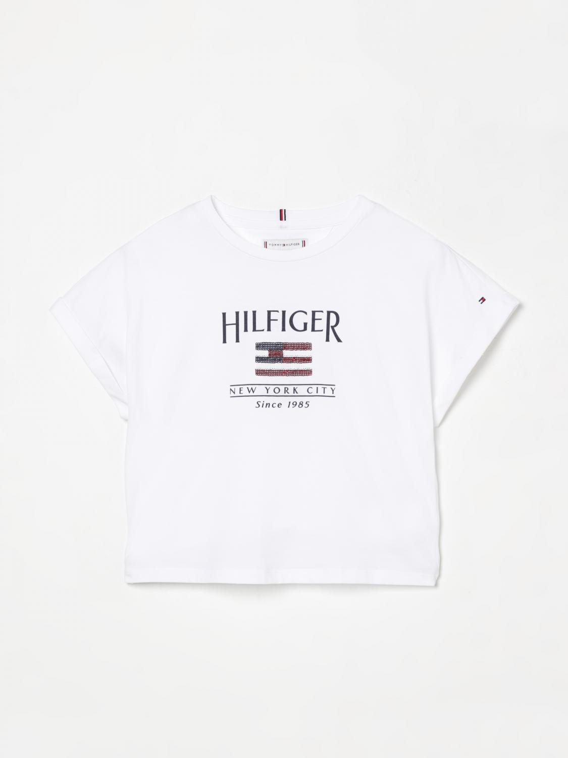 Shop Tommy Hilfiger T-shirt Kids Color White In Weiss