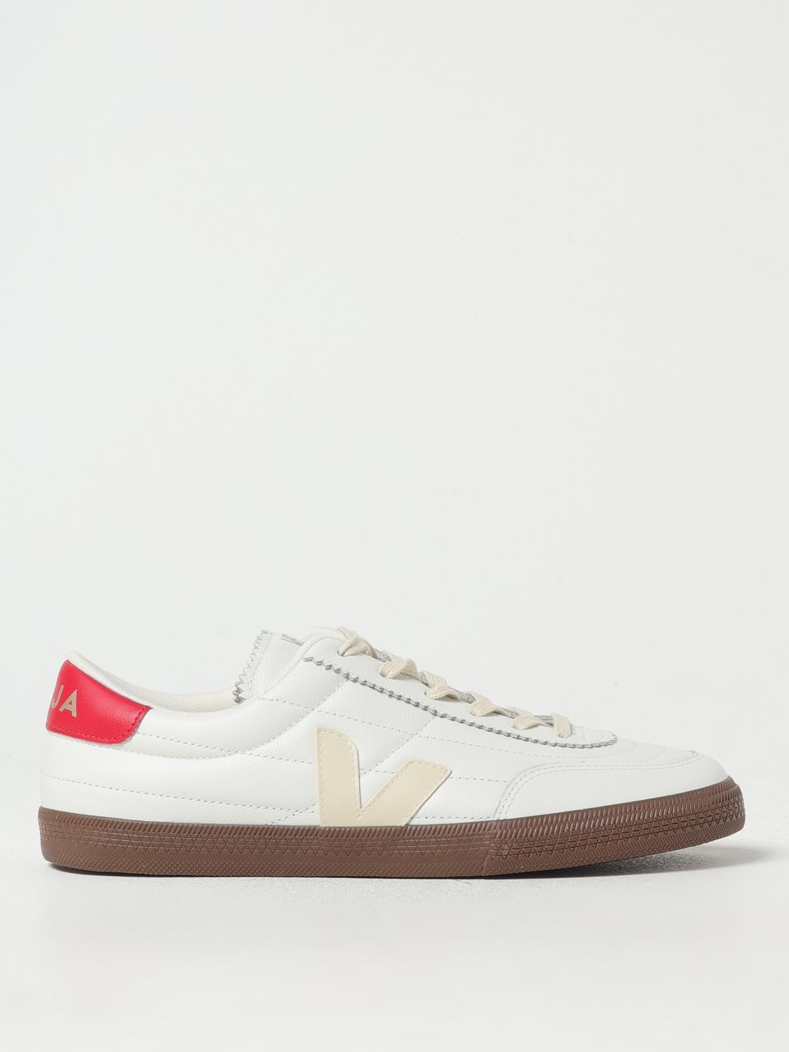 Veja Multicolour Organic Traced Leather In White