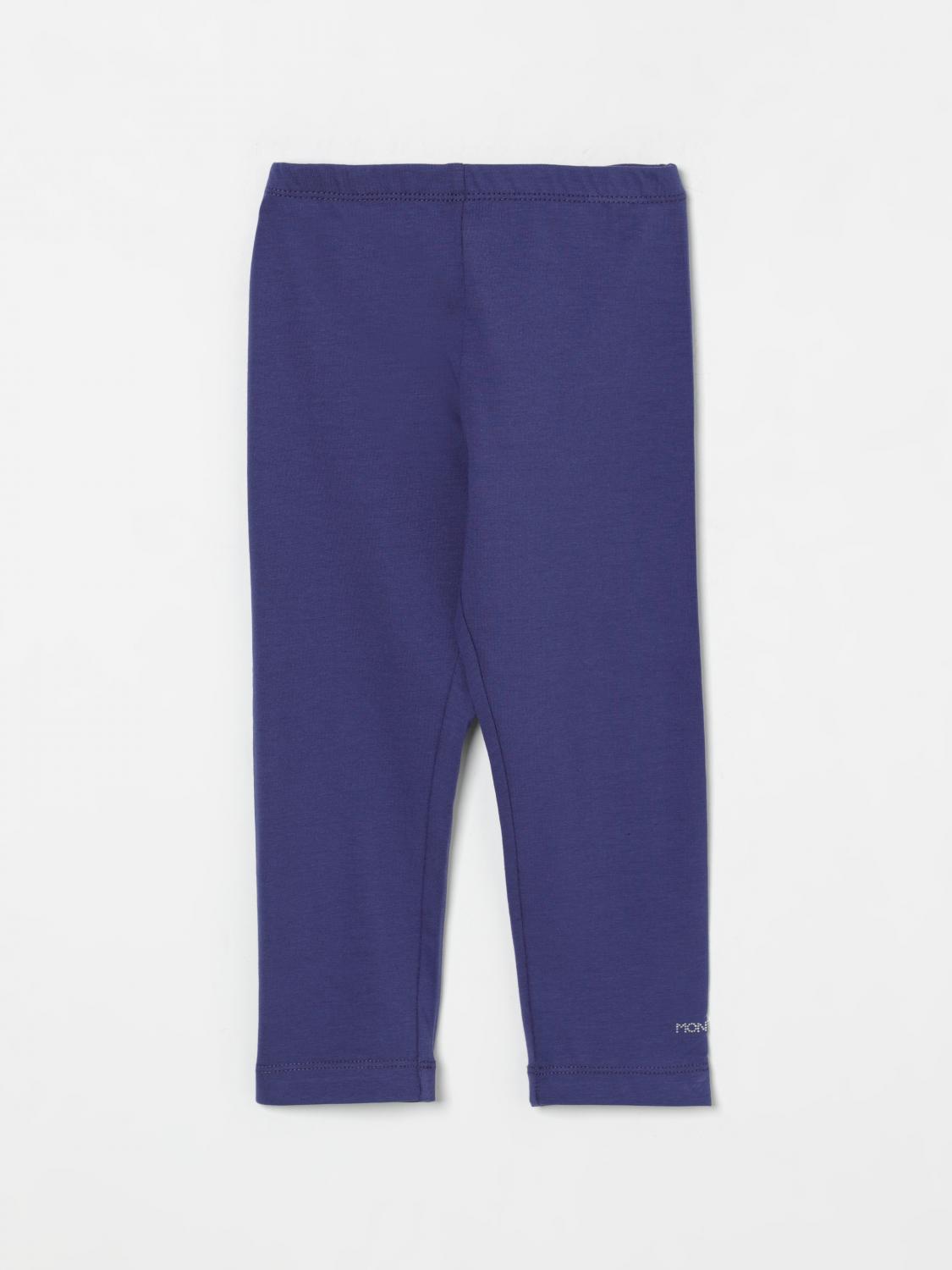 Monnalisa Girls Navy Blue Cotton Leggings In Blau