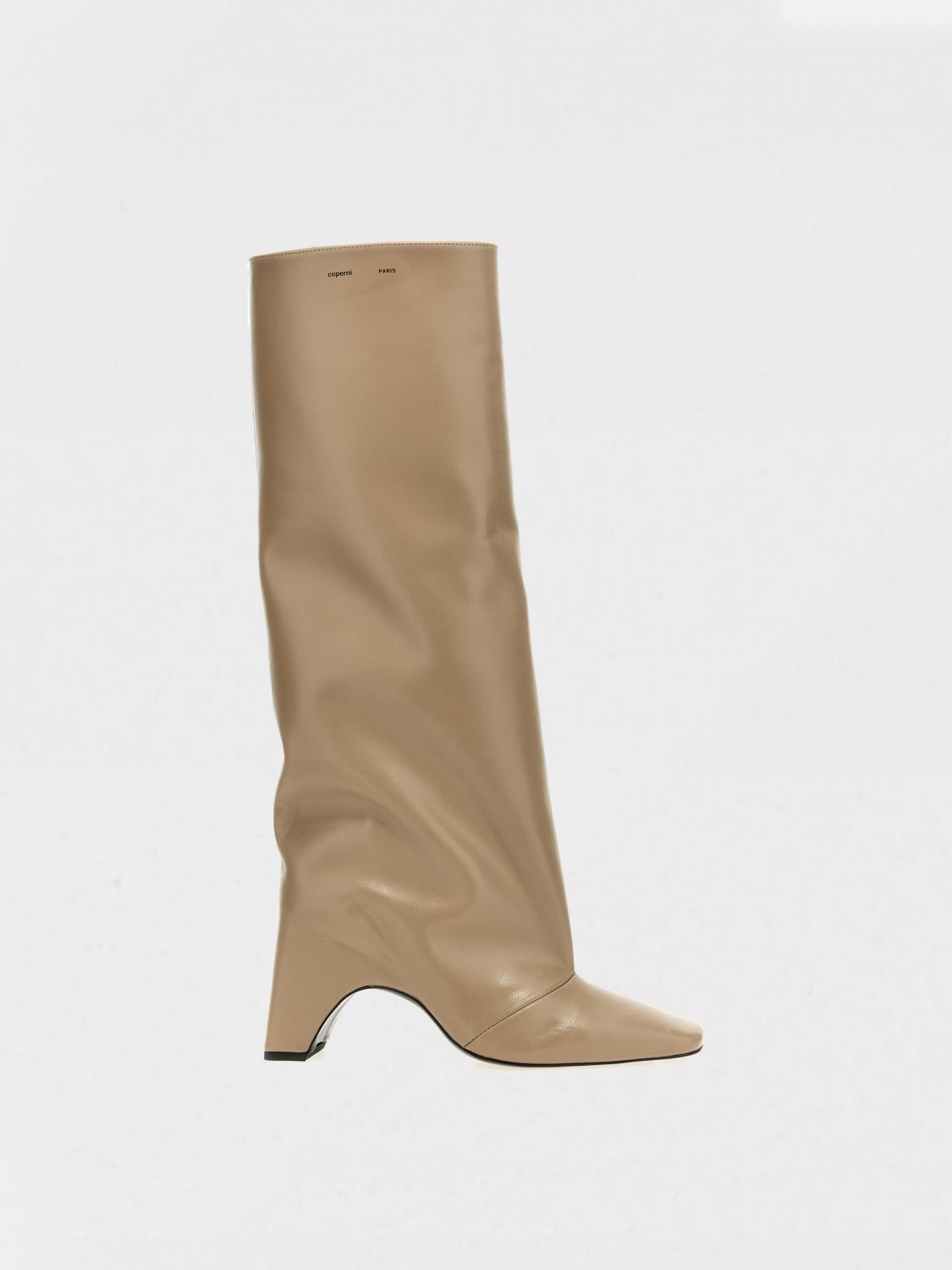 Coperni Beige Leather Bridge Boot Women In Beige