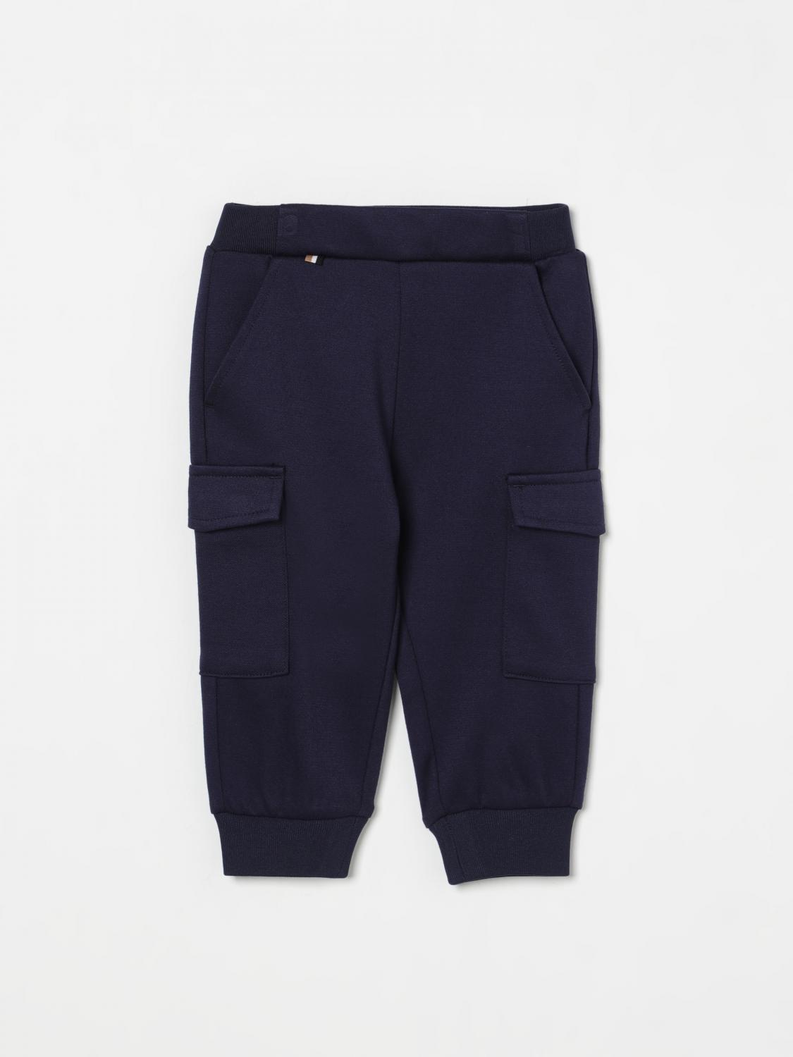 Hugo Boss Pants Boss Kids Color Blue In Blau