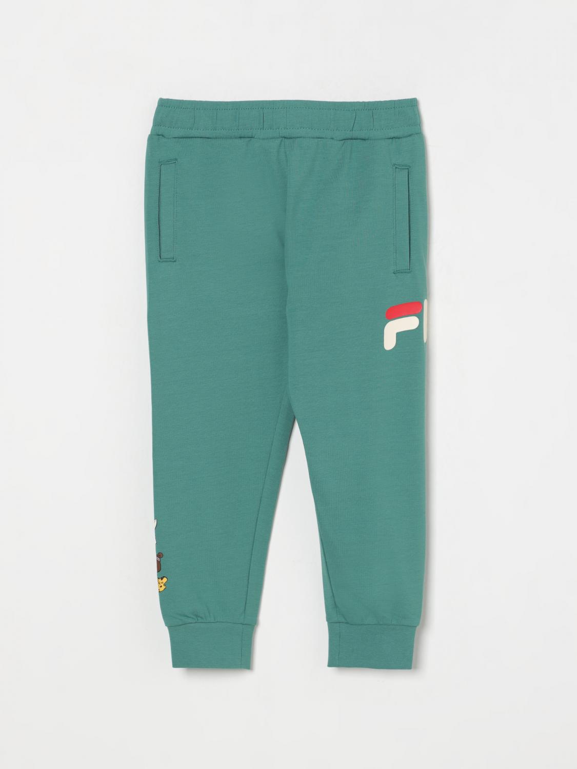 Fila Pants Kids Color Green In Grün