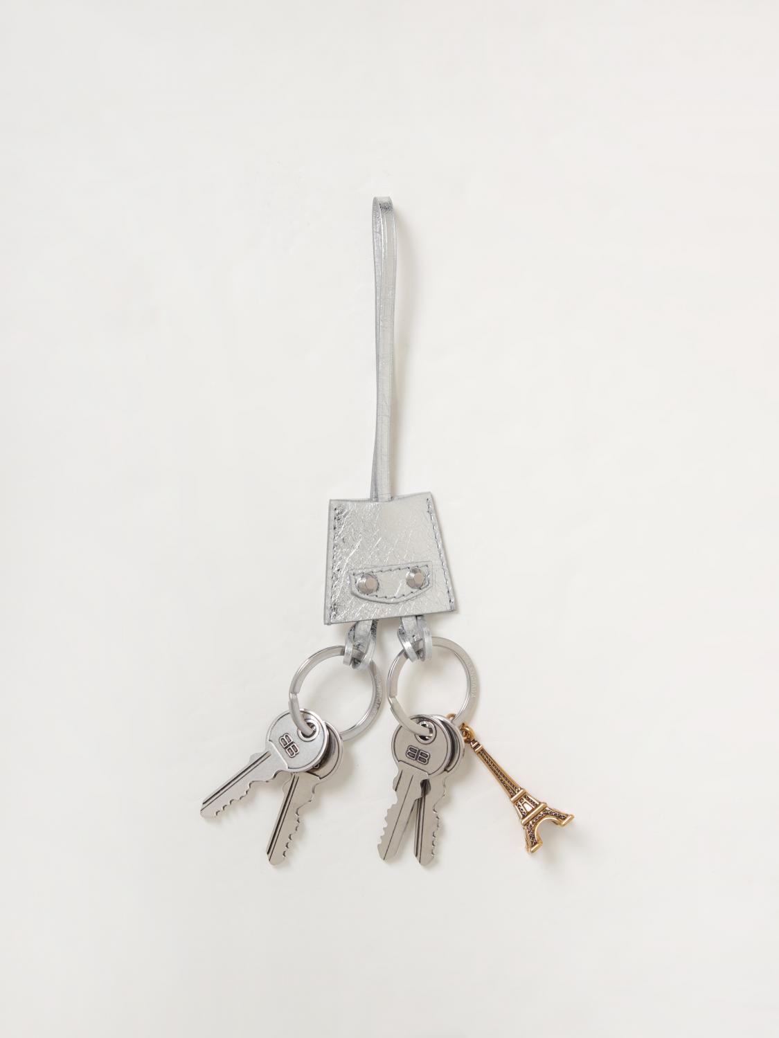 Shop Balenciaga Key Chain Woman Color Silver In Silber