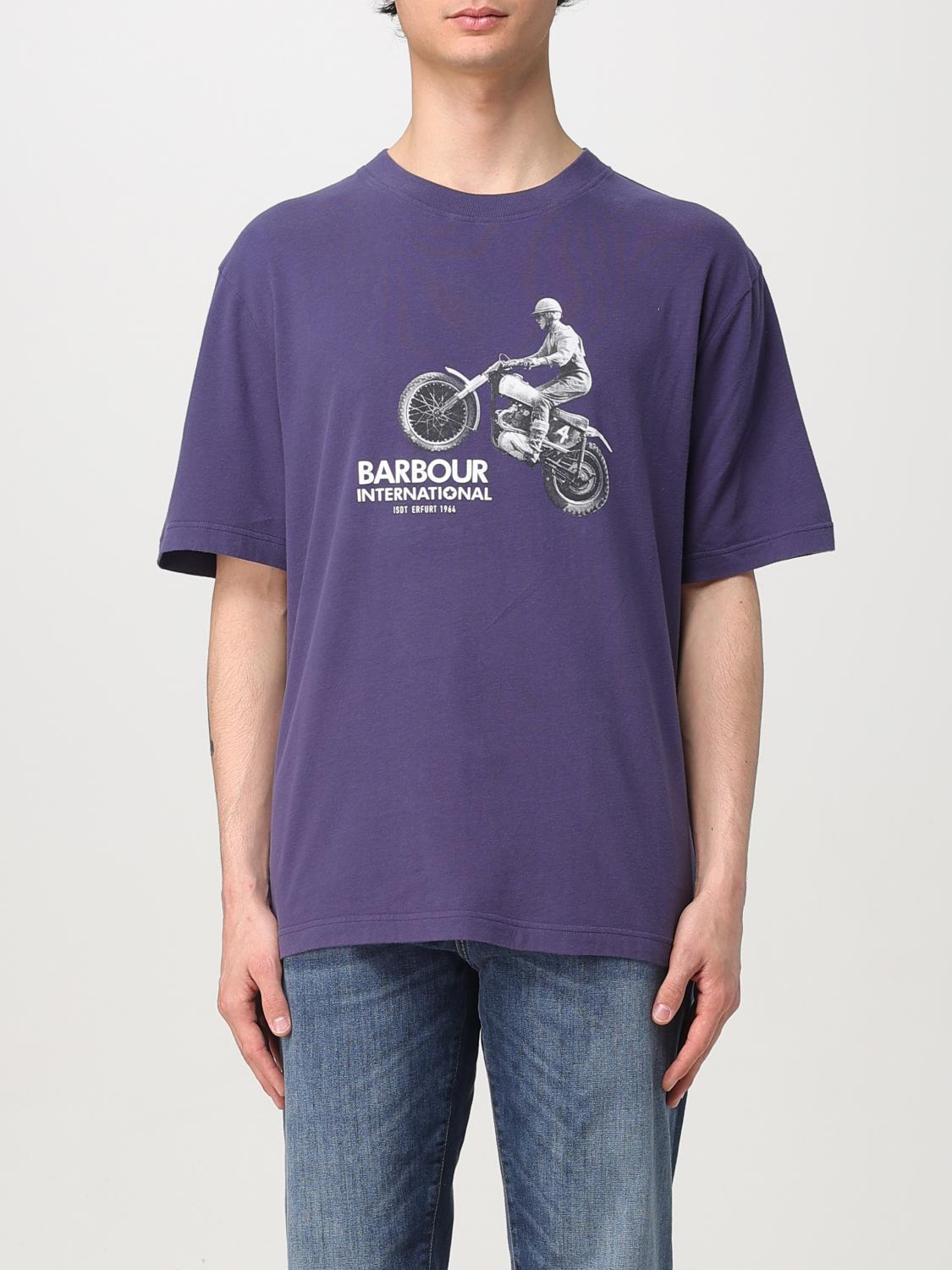 Shop Barbour T-shirt Men Color White