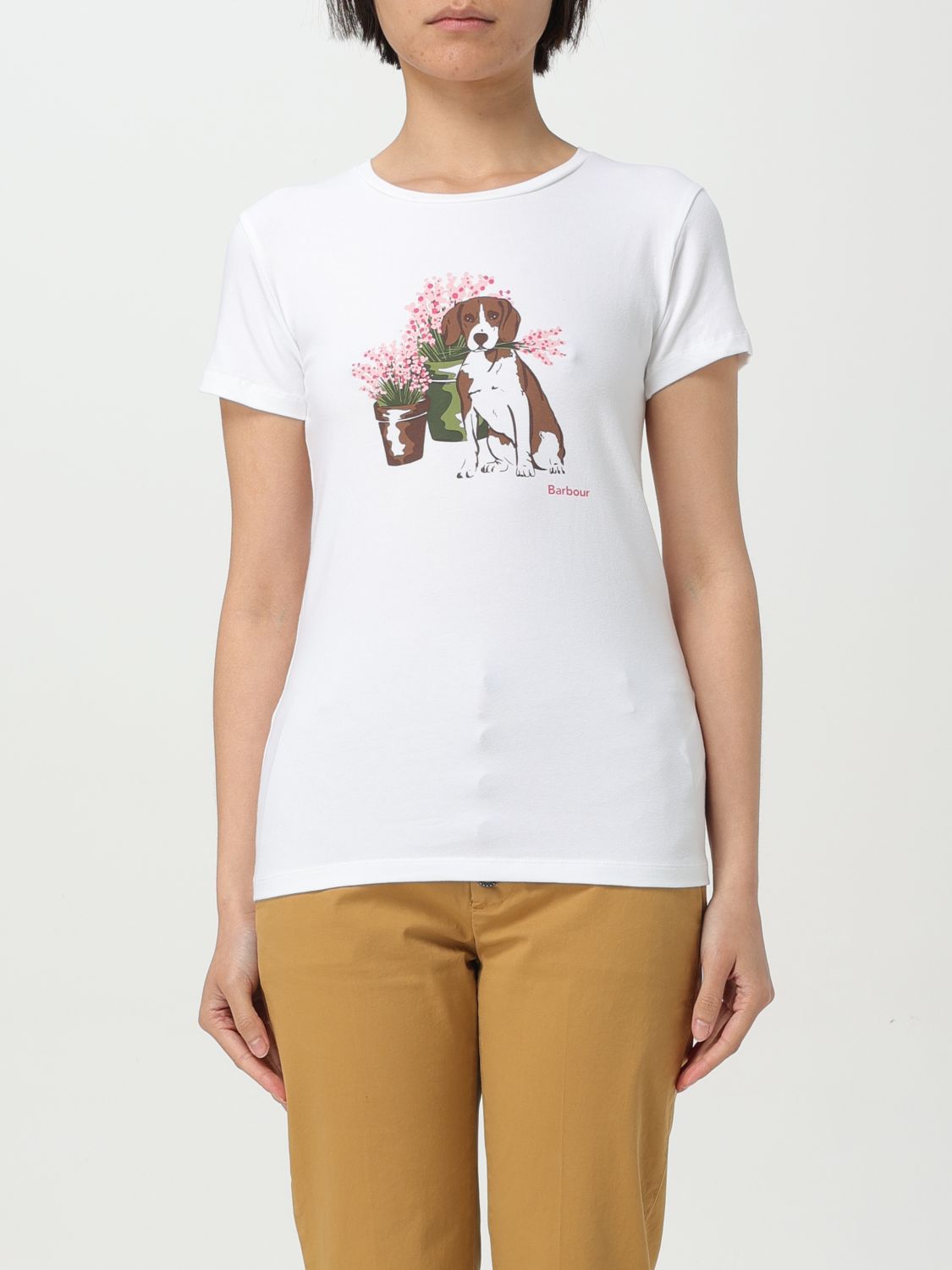 BARBOUR T-SHIRT BARBOUR WOMAN COLOR WHITE G73350001