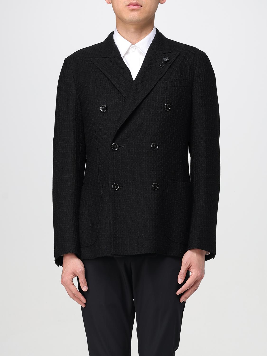 Lardini Jacket Men Color Blue