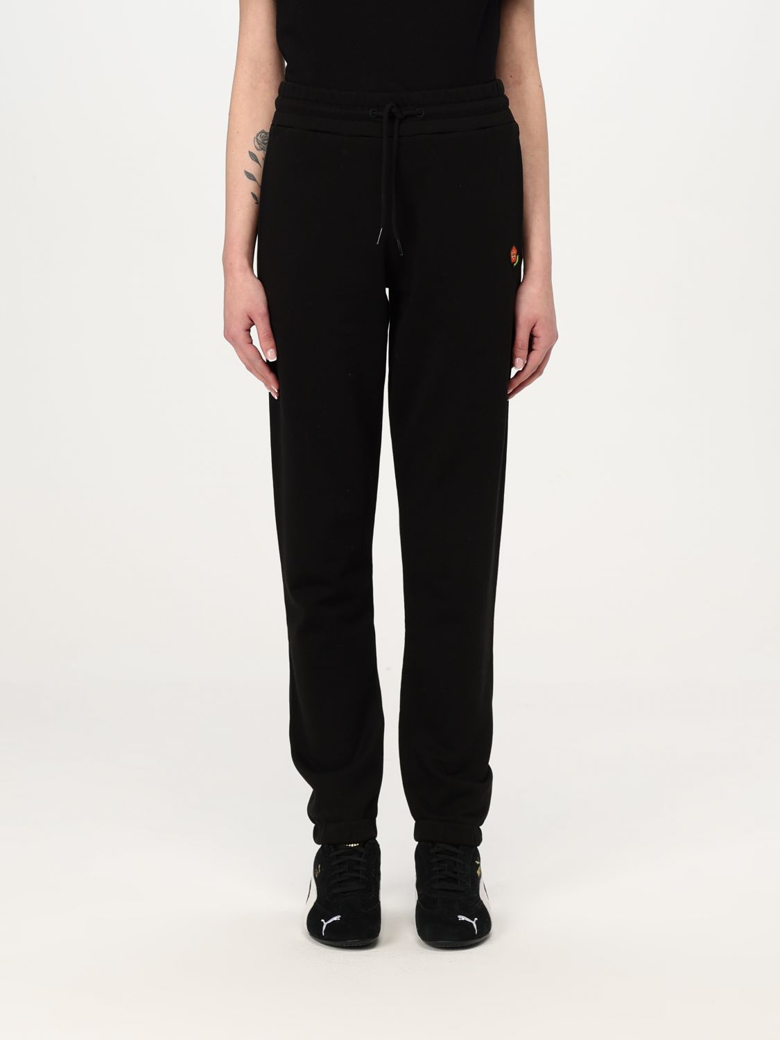 Kenzo Joggers With Embroidery In Black