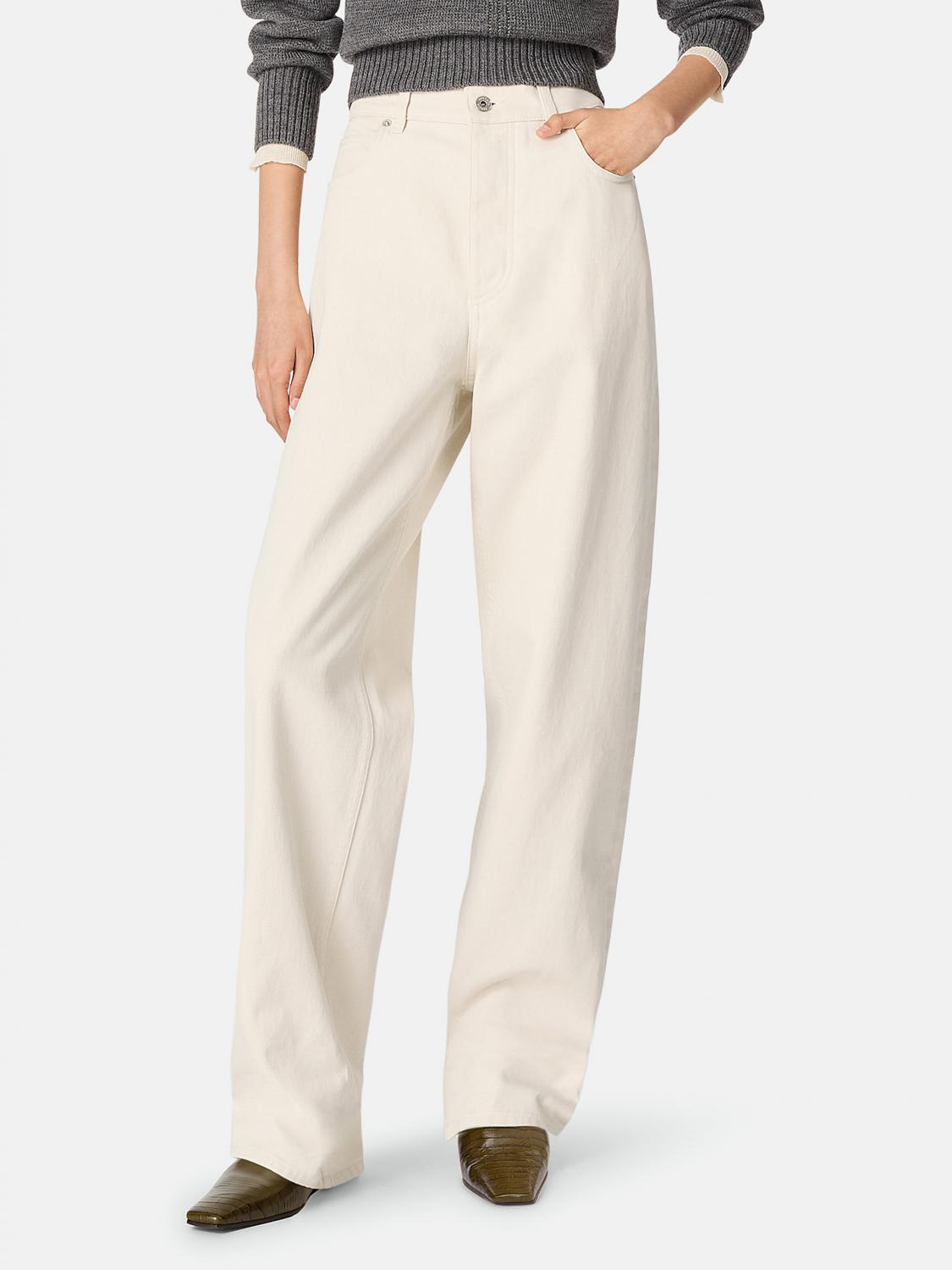 Bottega Veneta Denim Pants Stone Washed In Yellow Cream