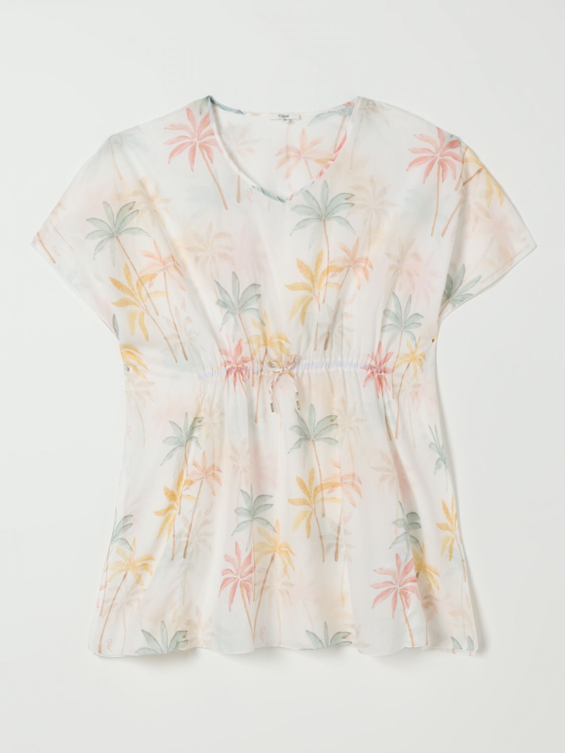 Chloé Printed Cotton Voile Dress In White