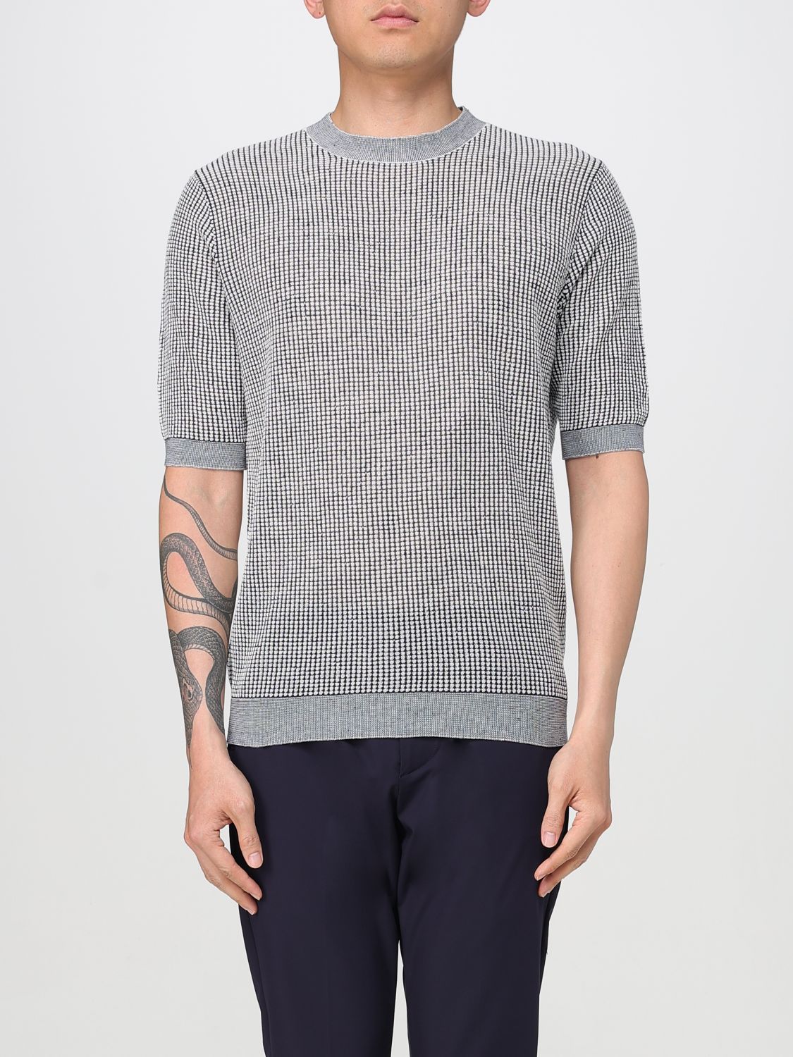 Ballantyne Pullover M/c Punto Waffle Sweater