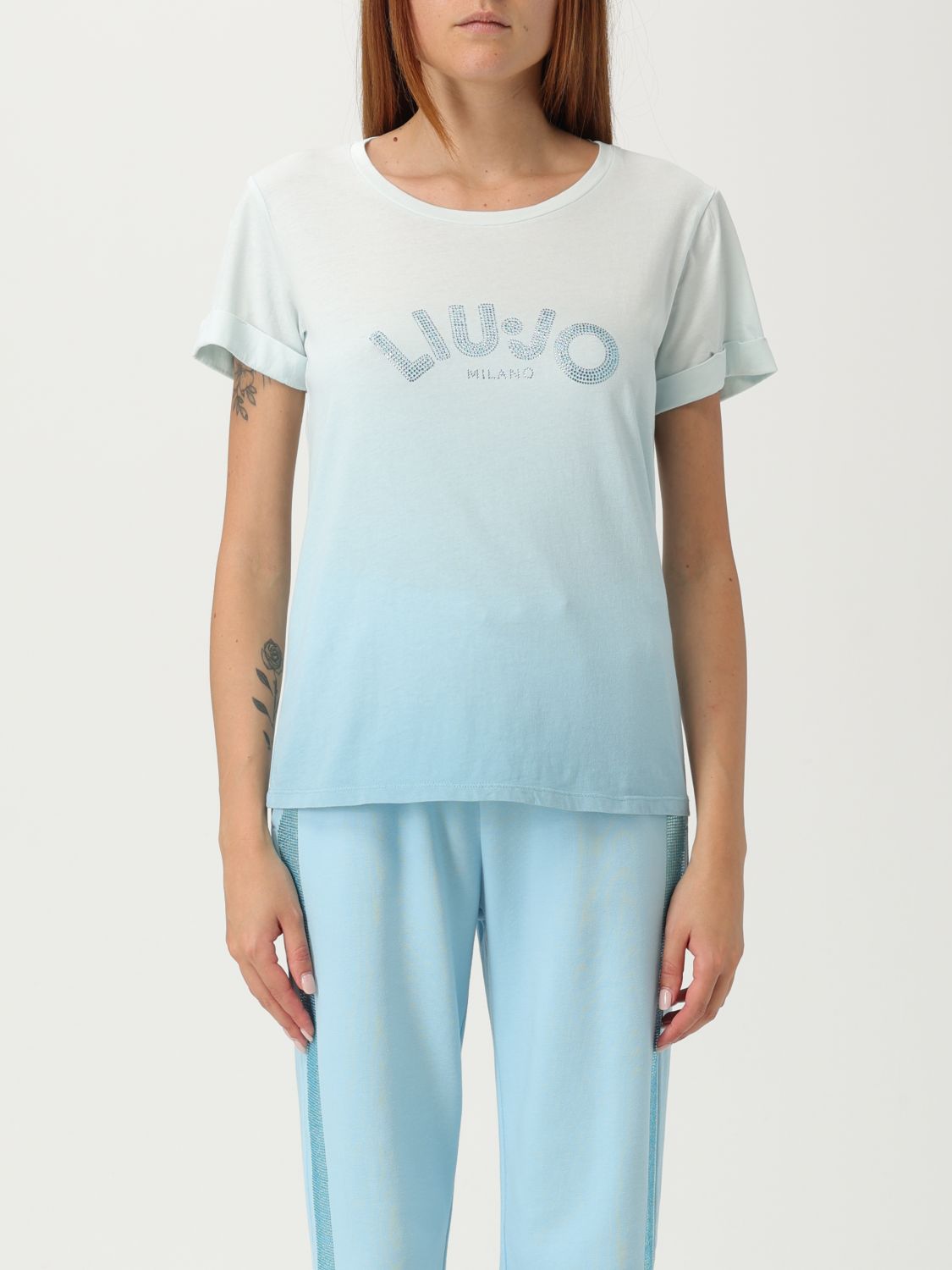 Liu •jo T-shirt Liu Jo Woman Color Sky Blue In Blue