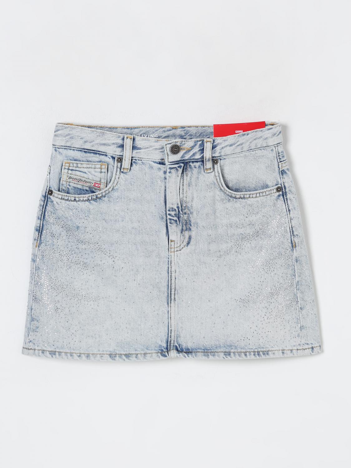 Diesel Skirt Kids Color Denim In Denim