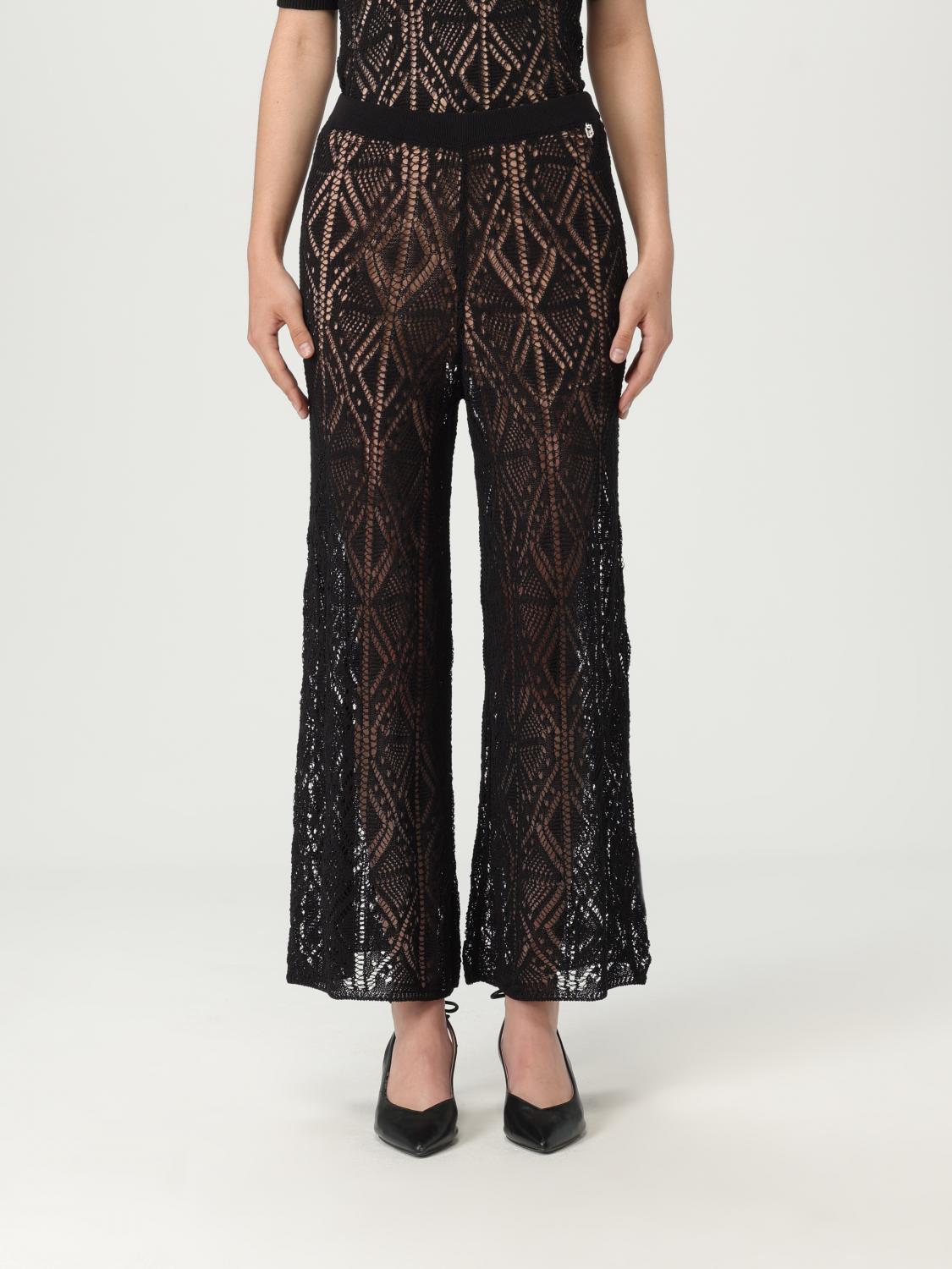 LIU •JO PANTS LIU JO WOMAN COLOR BLACK G73614002