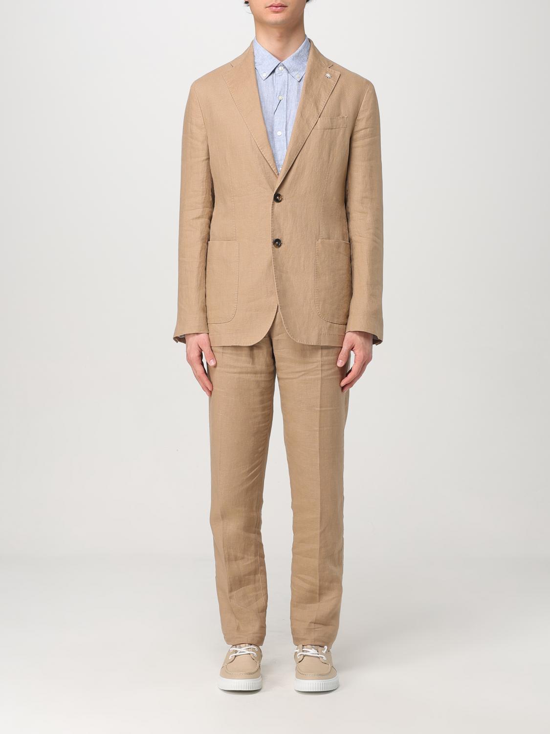 Manuel Ritz Suit Men Color Beige In Beige
