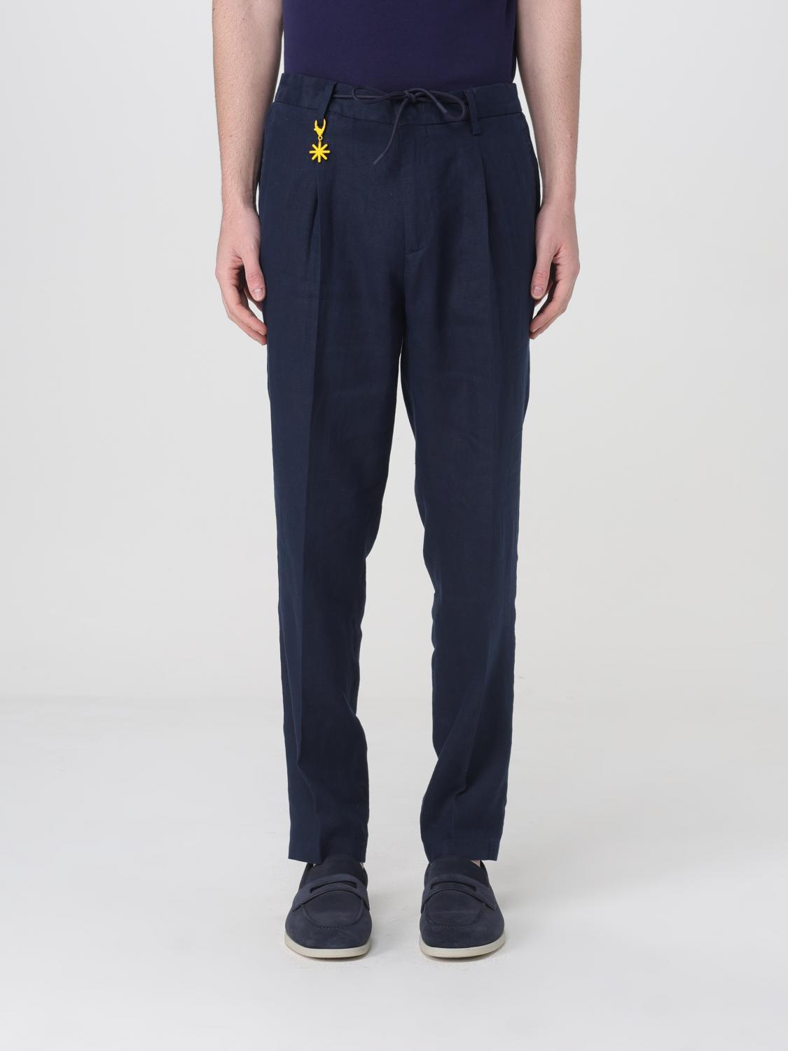 Manuel Ritz Pants  Men Color Blue In Blue