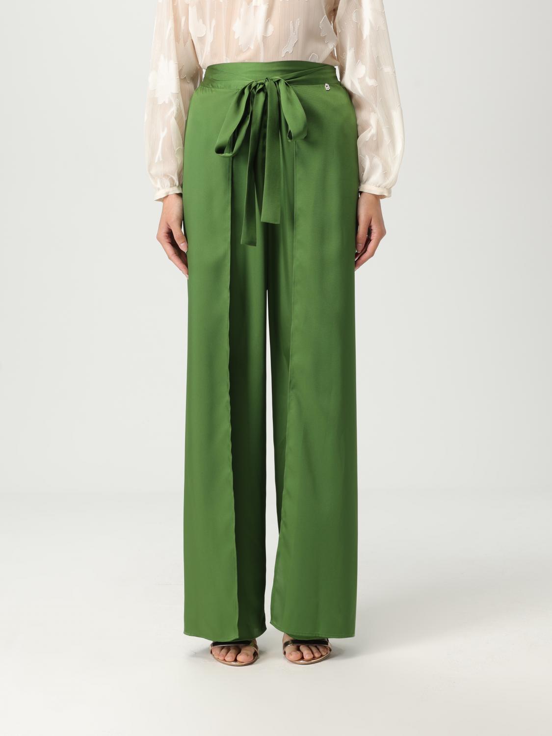LIU •JO PANTS LIU JO WOMAN COLOR GREEN G73713012
