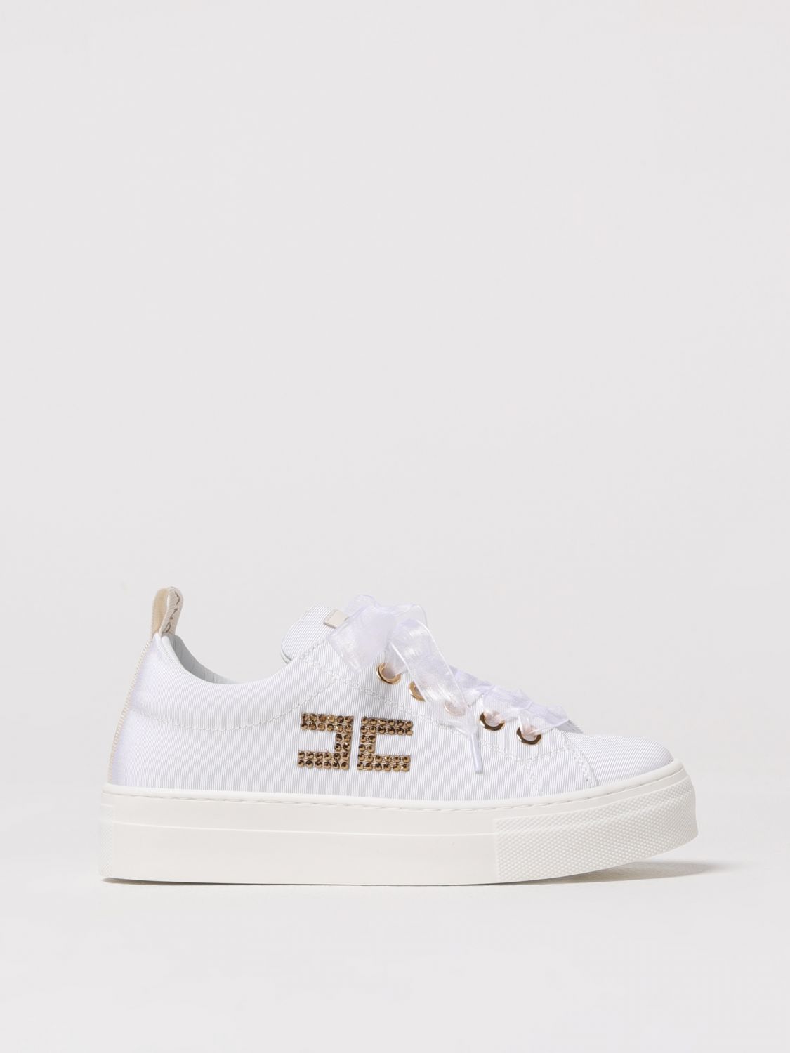 Shop Elisabetta Franchi La Mia Bambina Sneakers Kids Color White