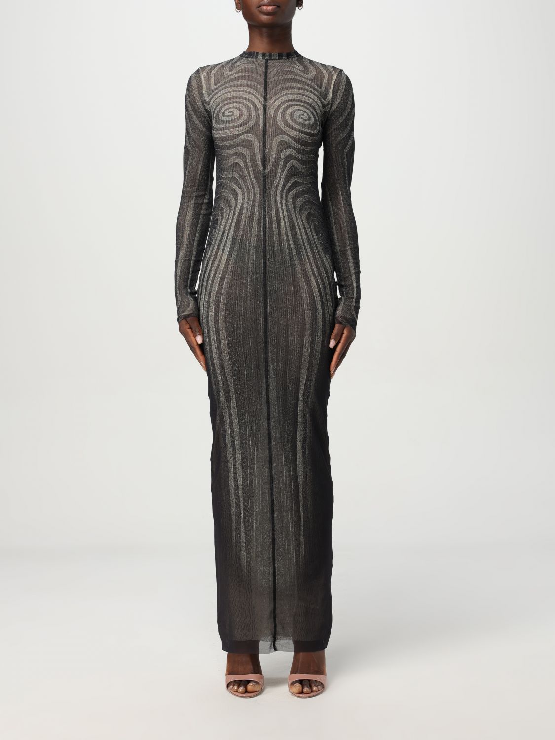 Shop Jean Paul Gaultier Dress Woman Color Black