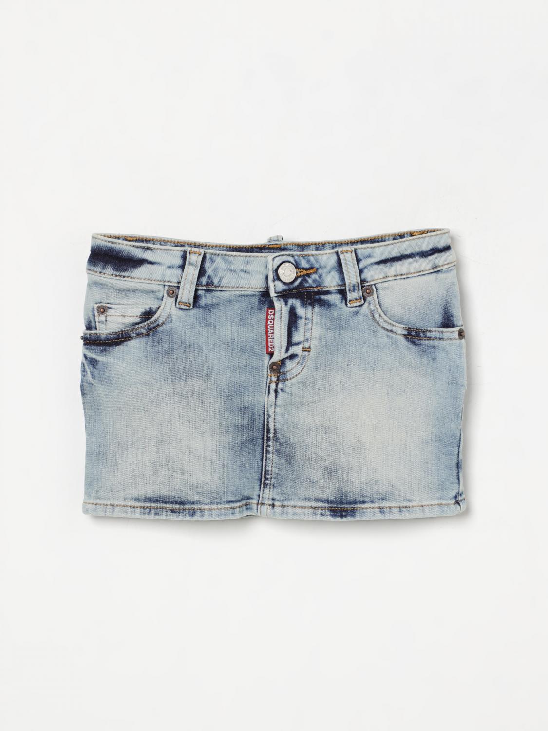 Dsquared2 Skirt Kids Color Denim In Denim