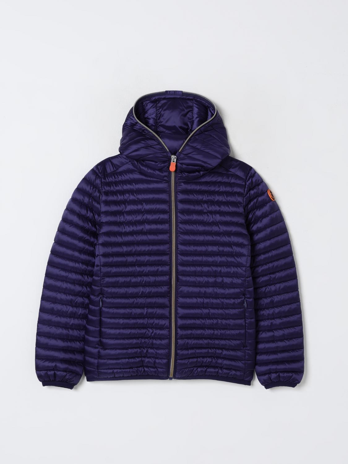 Save The Duck Hooded Padded Jacket In Blau
