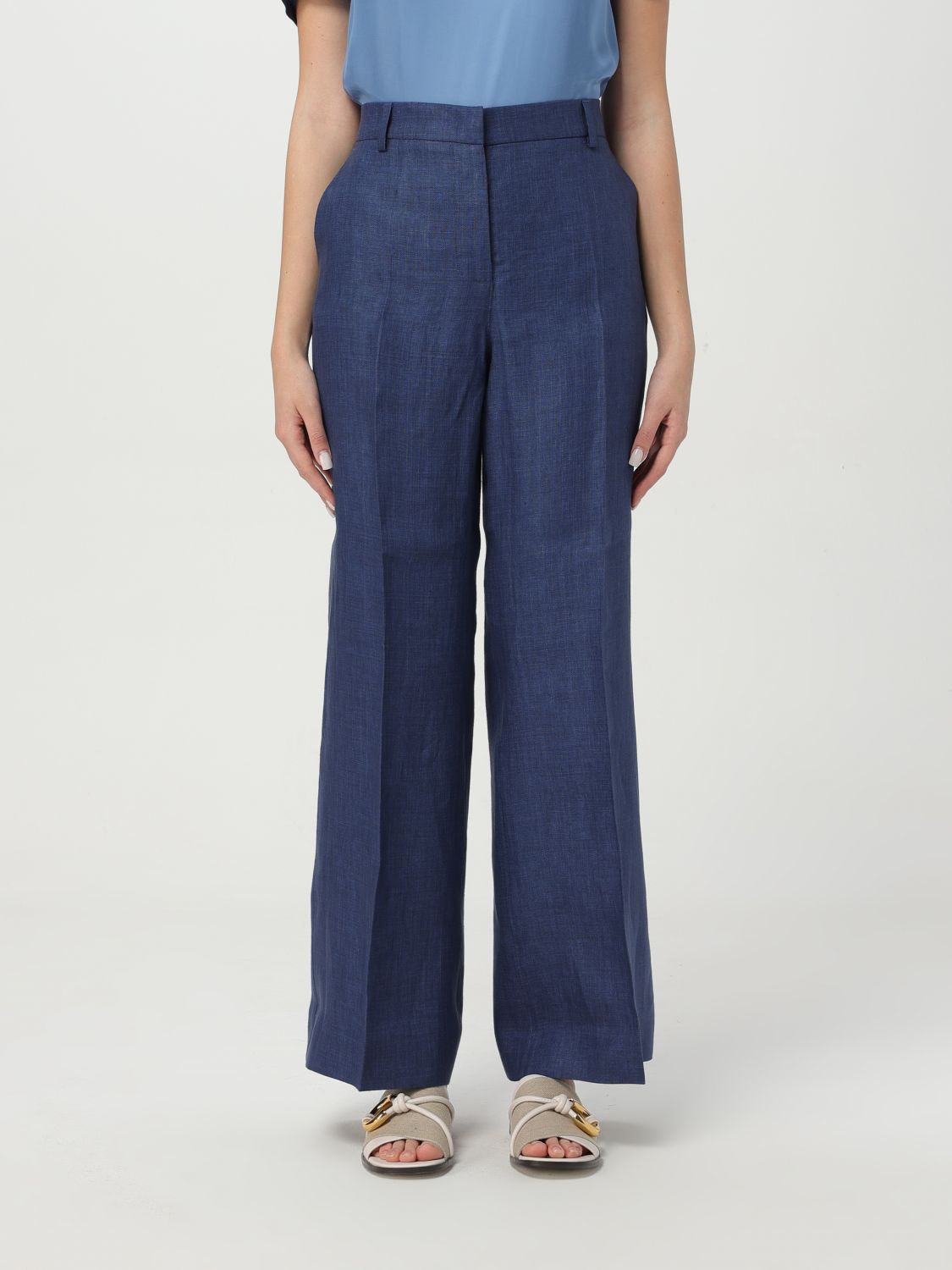 Weekend Max Mara Pants Woman  In Blue