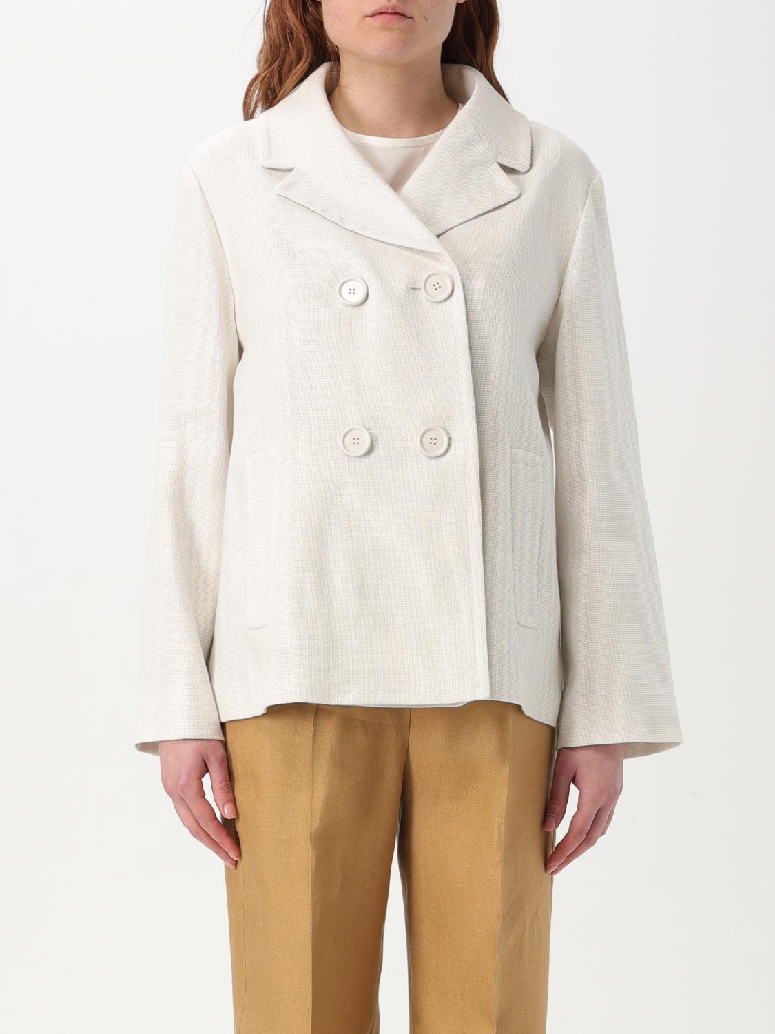 S Max Mara Women's Kasia Jacket Ecru | Size 46 | 2519041053600025 In Beige