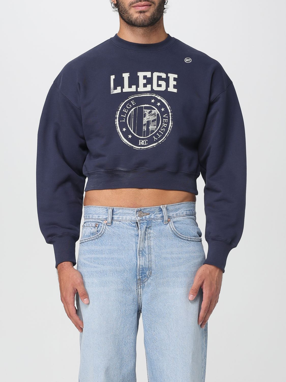 Recto Sweatshirt  Men Color Blue In Blue