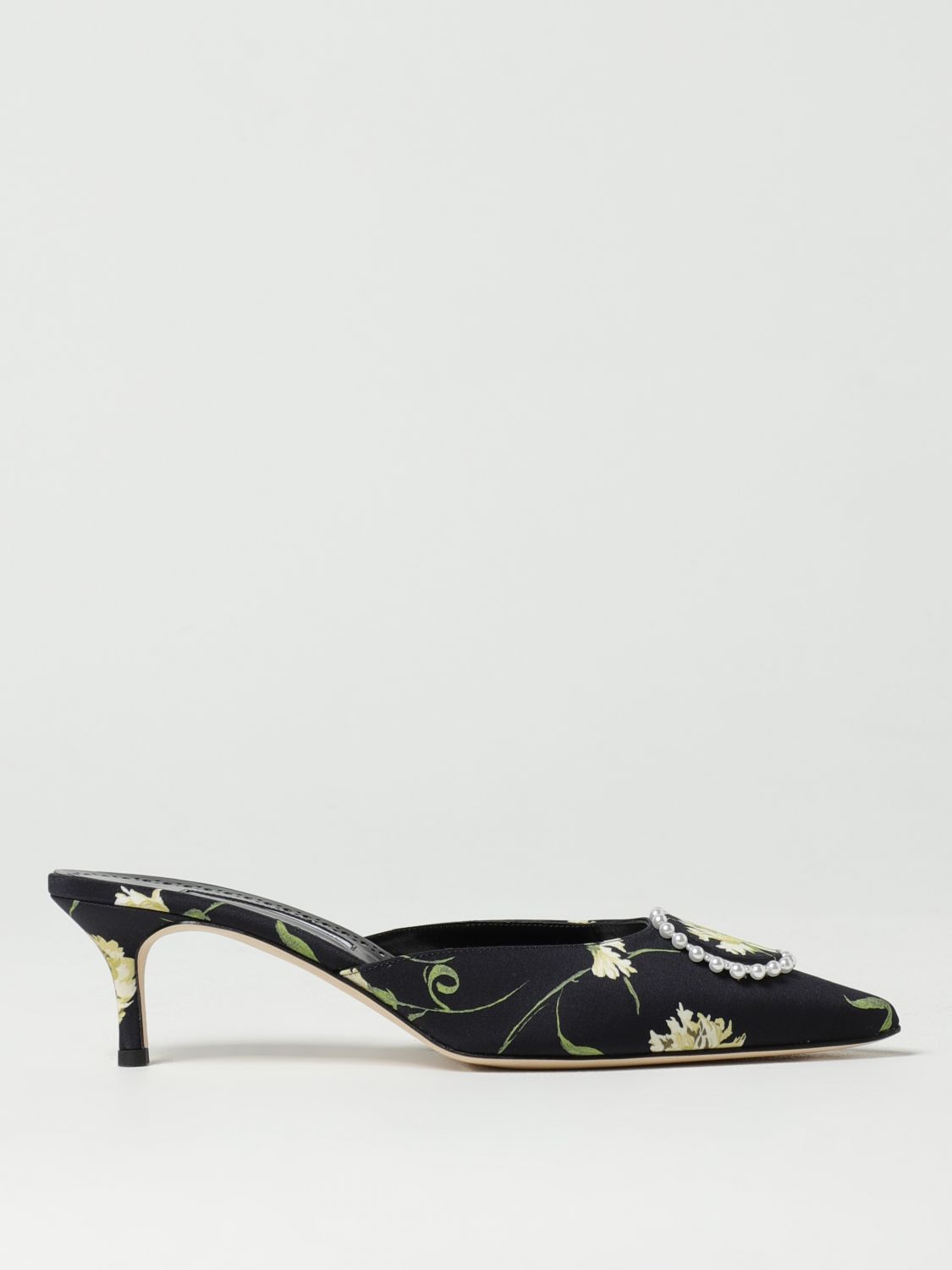 Manolo Blahnik Pointed High Heel Sandals In Black
