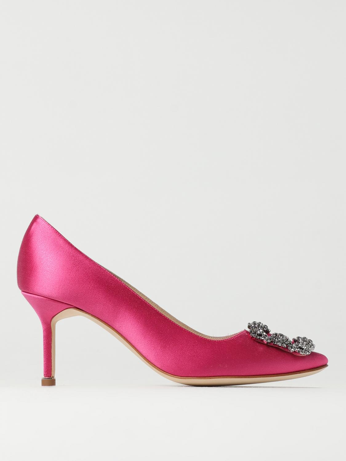 Manolo Blahnik 105mm Hangisi Satin Pumps