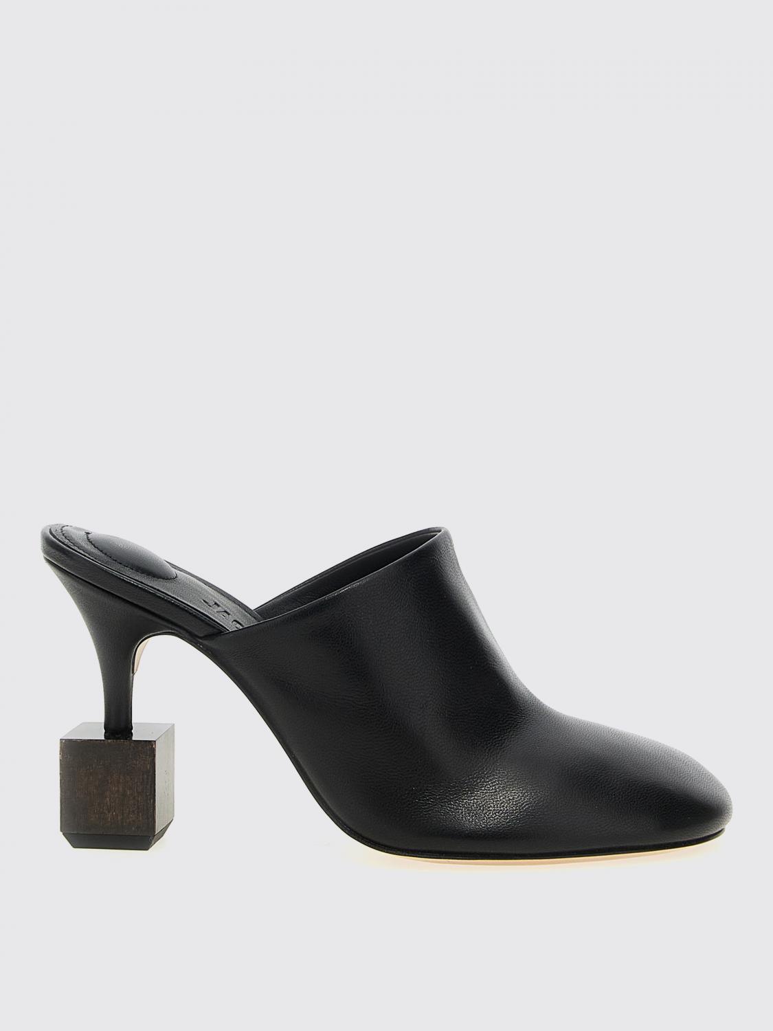 Jacquemus Mule With Geometric Heel In Black