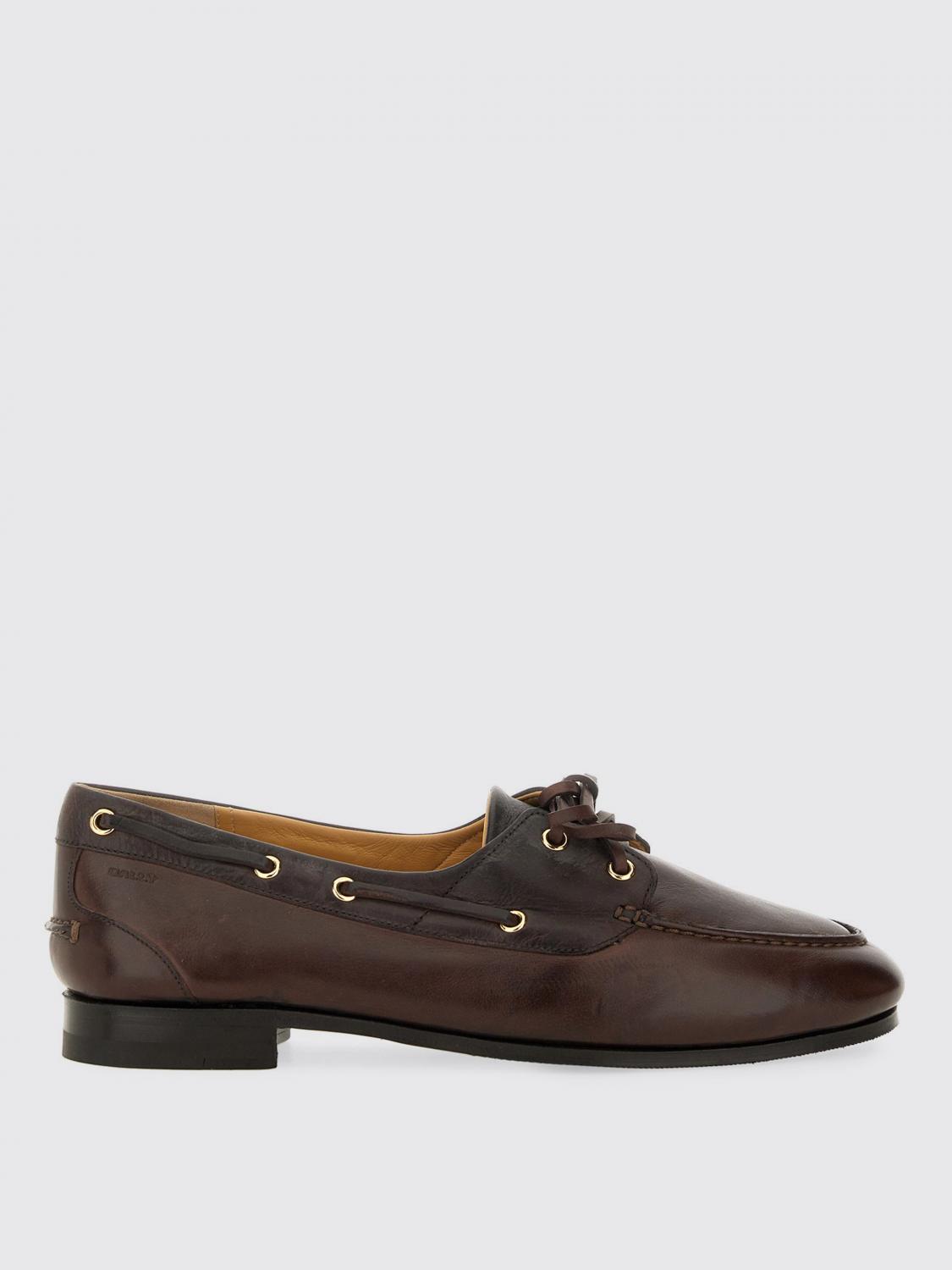 Bally Buffalo Leather Loafers Gold Hardware