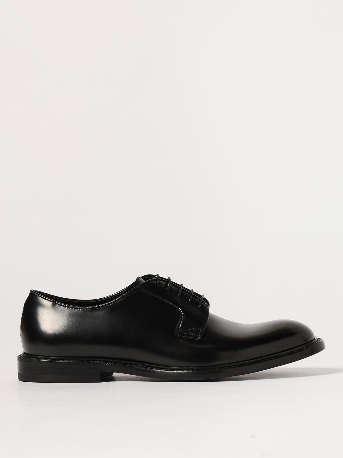 Doucal's Derby Lace-ups In Dark Brown Leather In Black