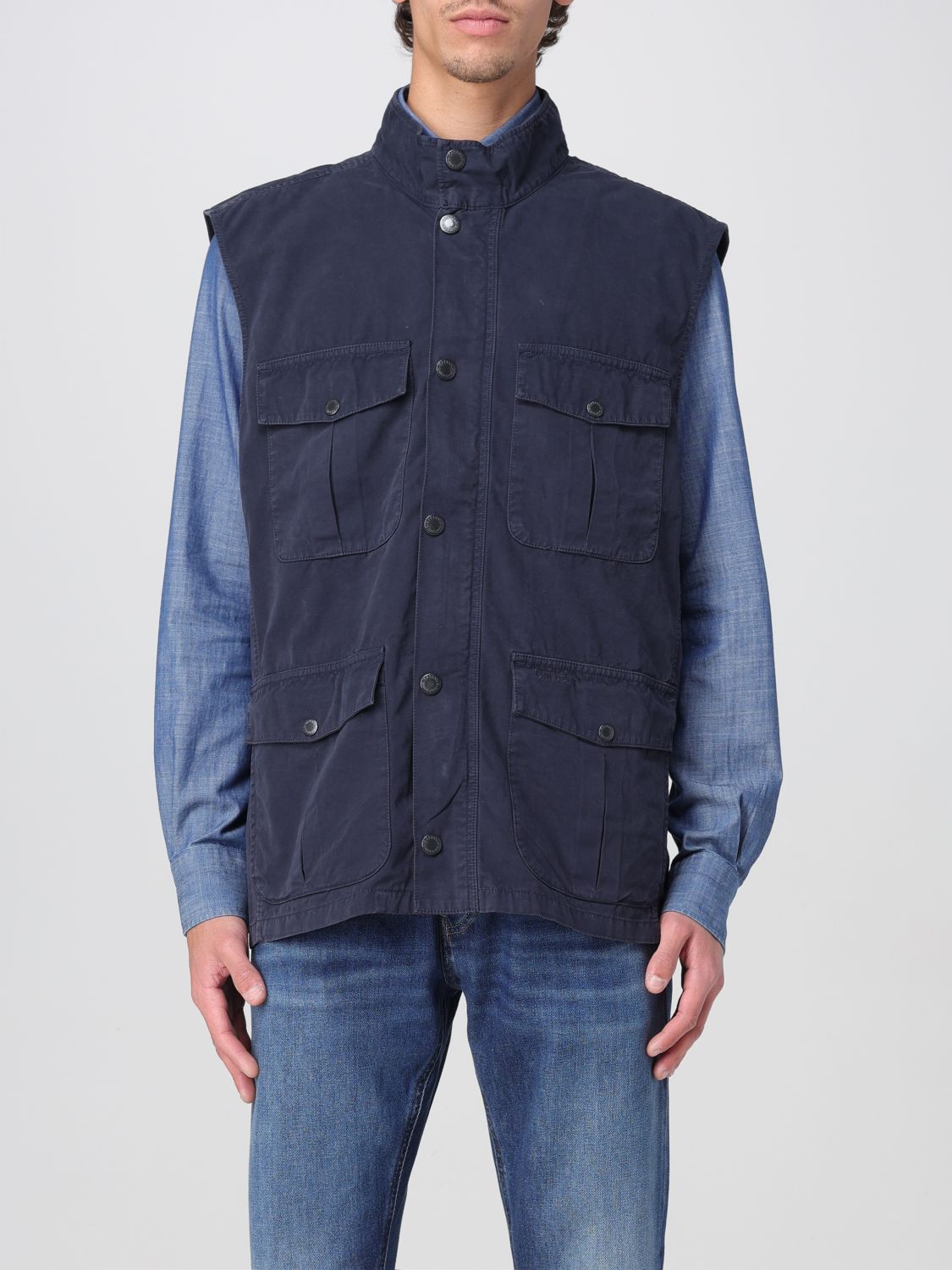 Shop Barbour Suit Vest Men Color Blue