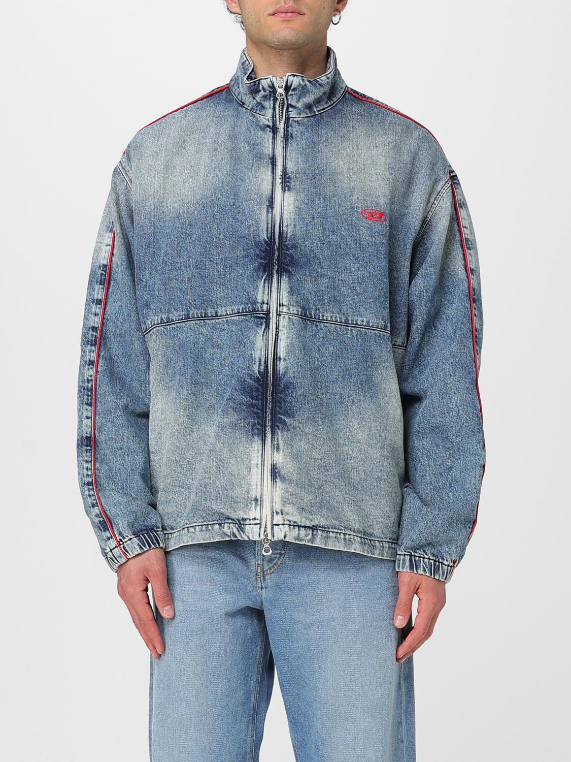 Diesel Men's Piped Denim Zip Jacket