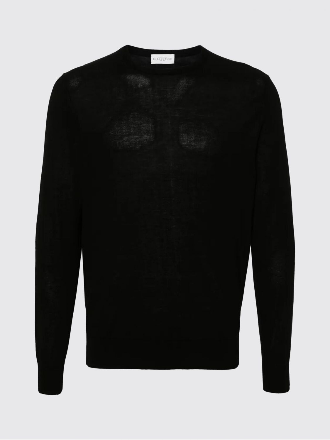 Ballantyne R Neck Pullover In Black