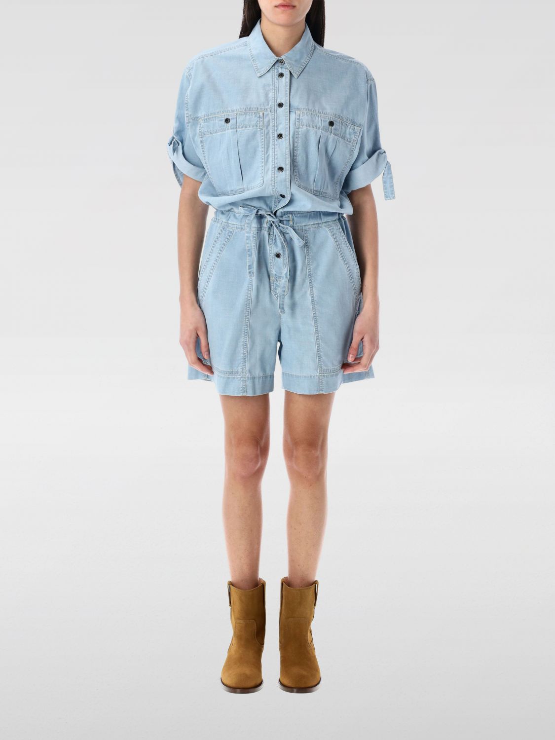 ISABEL MARANT ÉTOILE JUMPSUITS ISABEL MARANT ETOILE WOMAN COLOR GNAWED BLUE G74527011