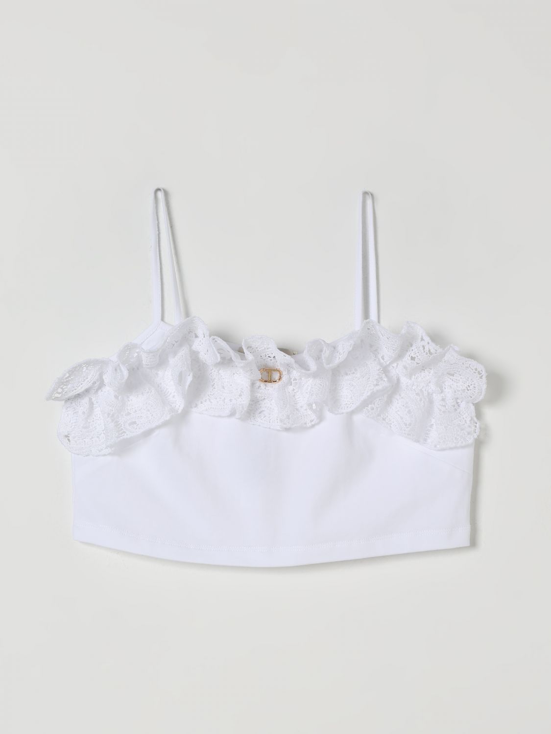 Twinset Top Kids Color White In White