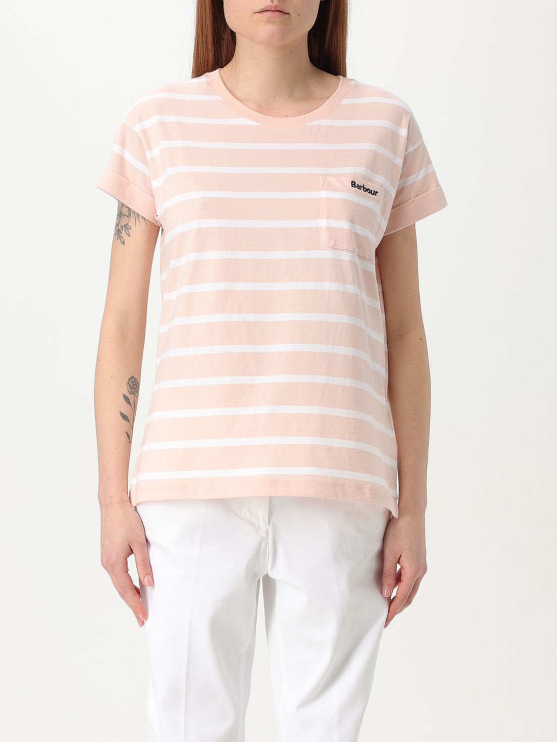 Barbour T-shirt Woman Color Pink In Pink