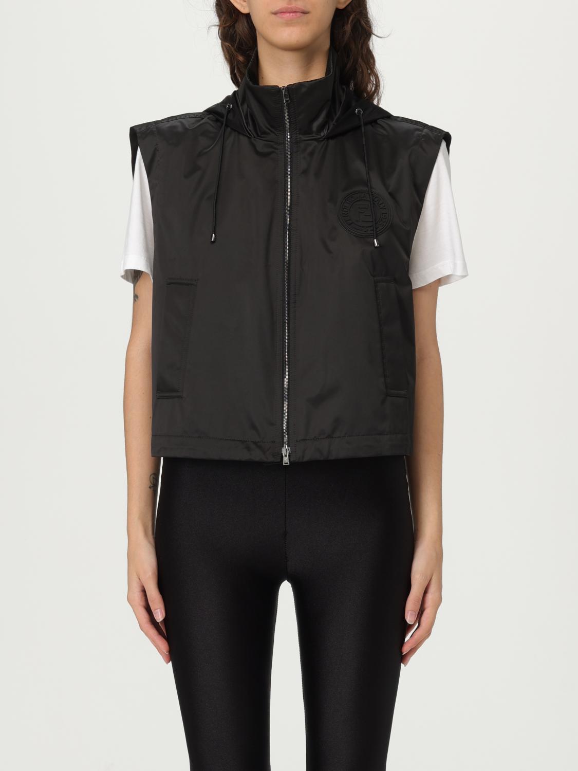 FENDI Gilet con cappuccio in nylon