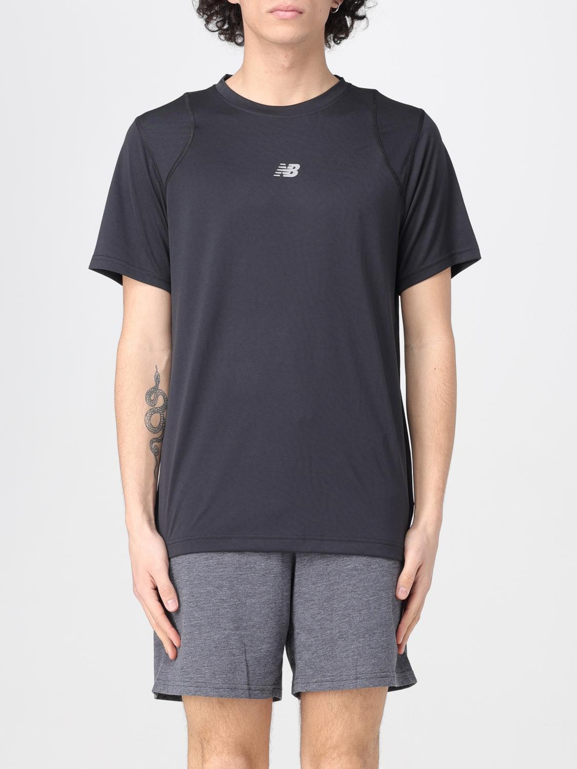 Shop New Balance T-shirt Men Color Black