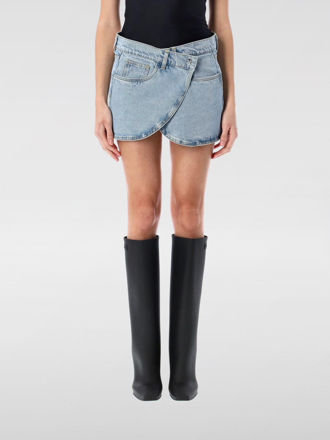 Coperni Denim Mini Skirt In Blue