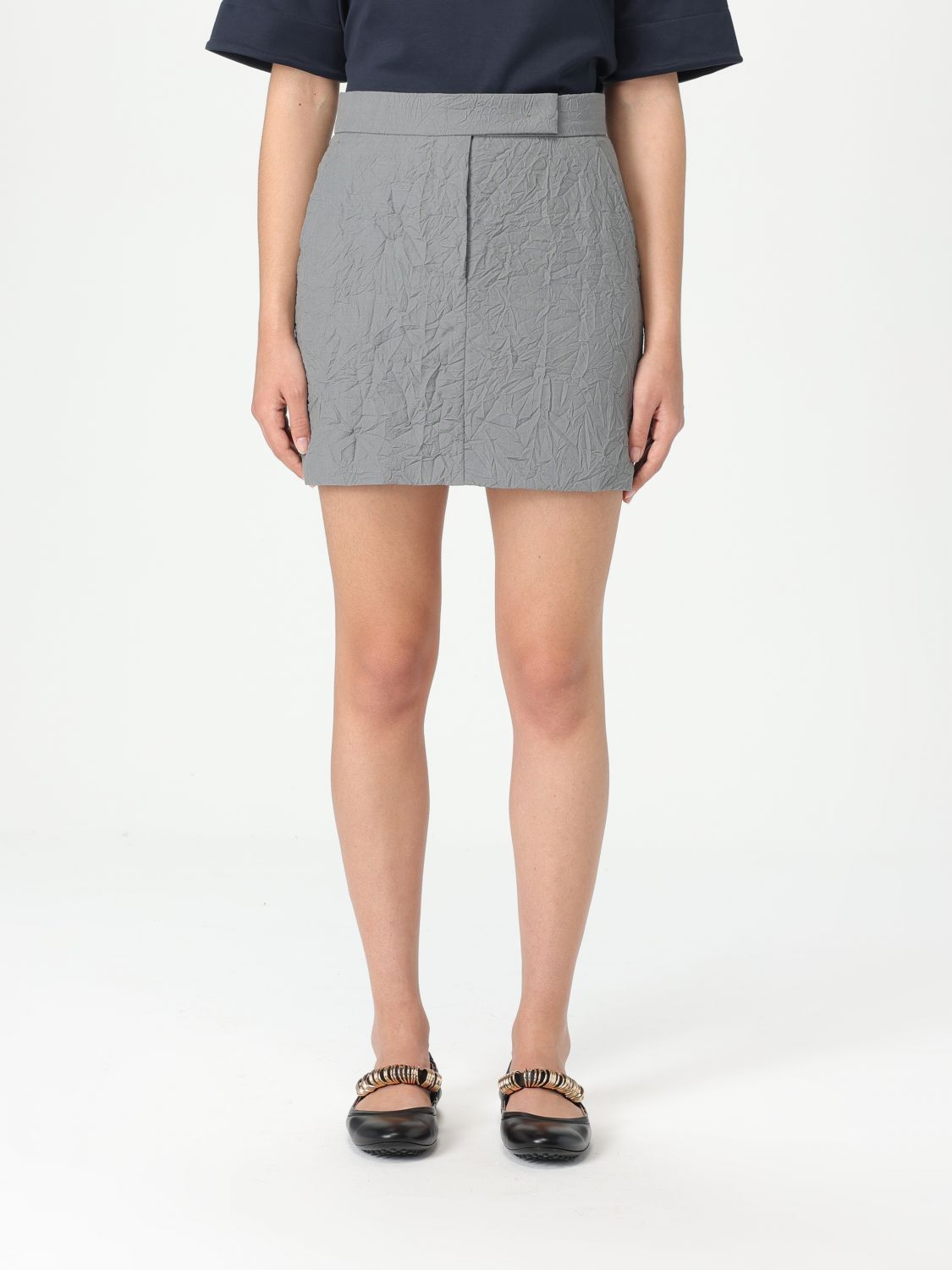 Shop Max Mara Skirt Woman Color Grey