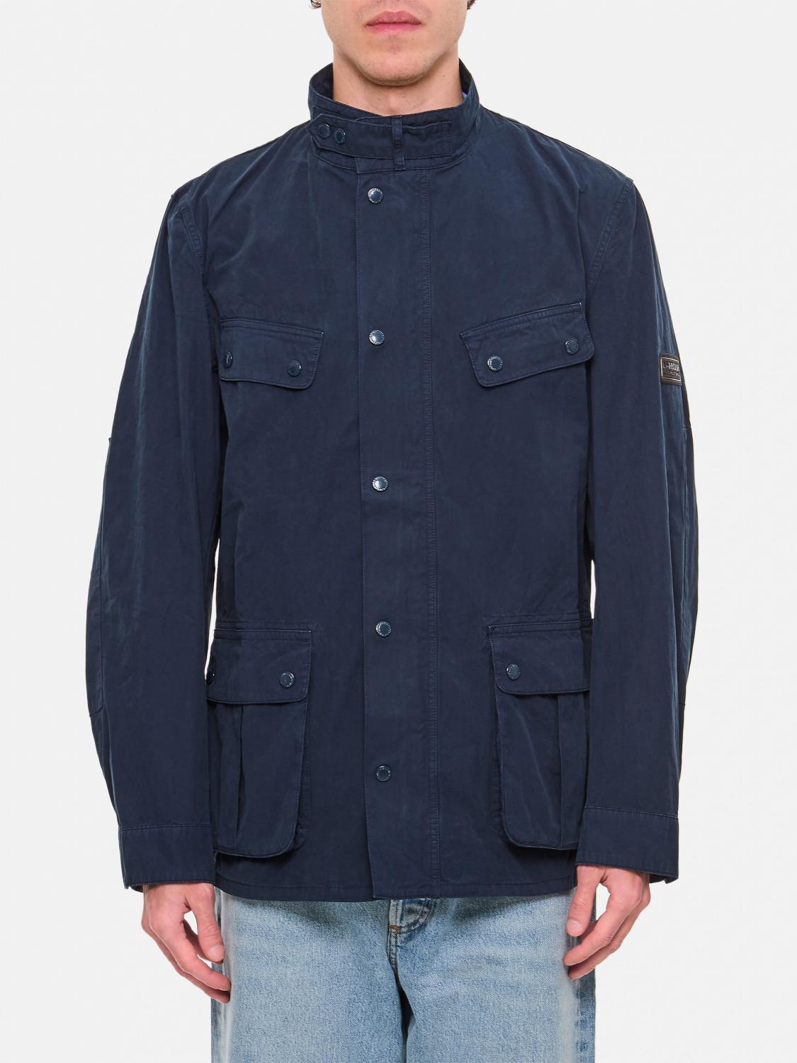 Shop Barbour Jacket Men Color Blue