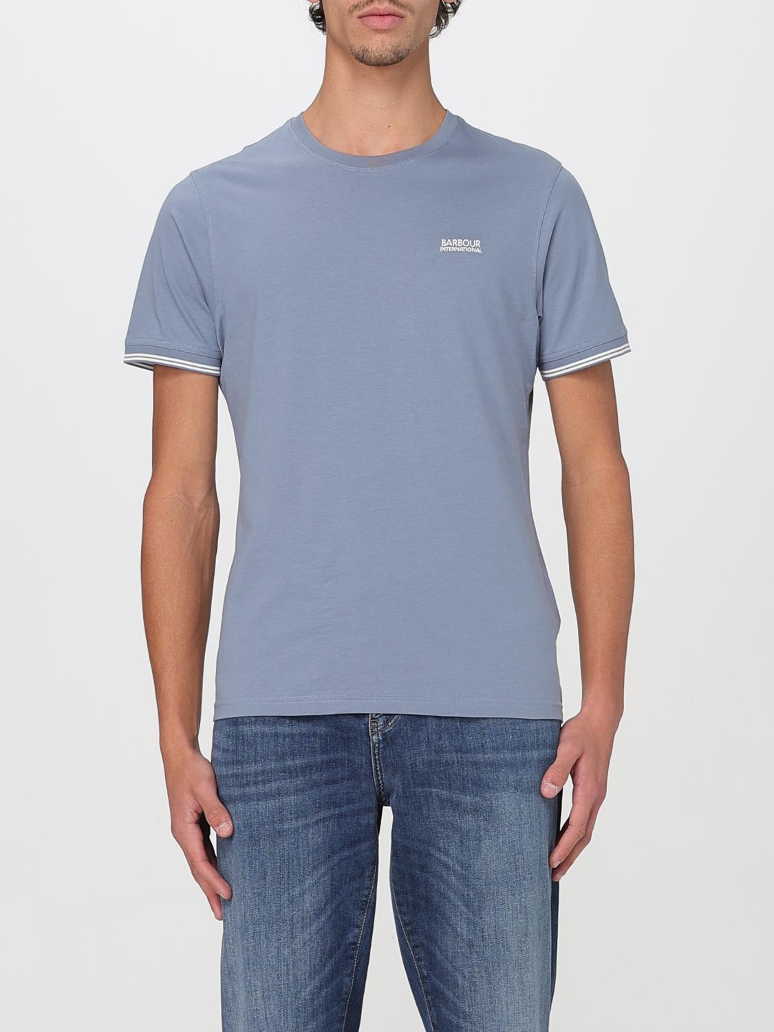 Shop Barbour T-shirt Men Color Blue