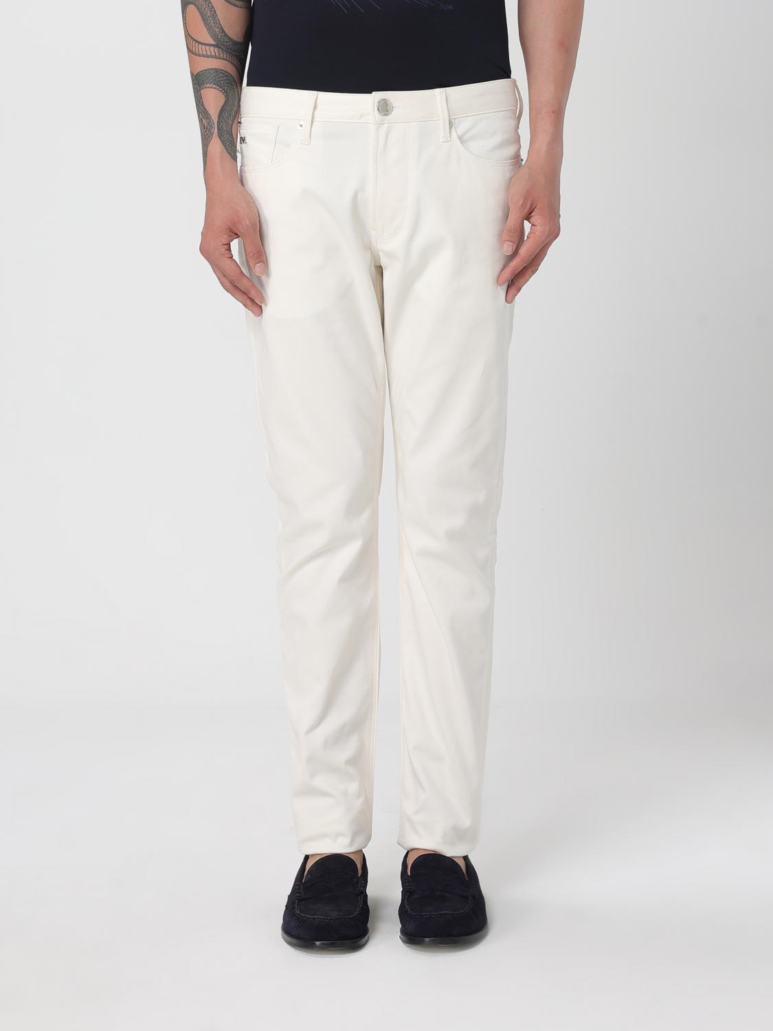 Emporio Armani Jeans With Belt Loops In White