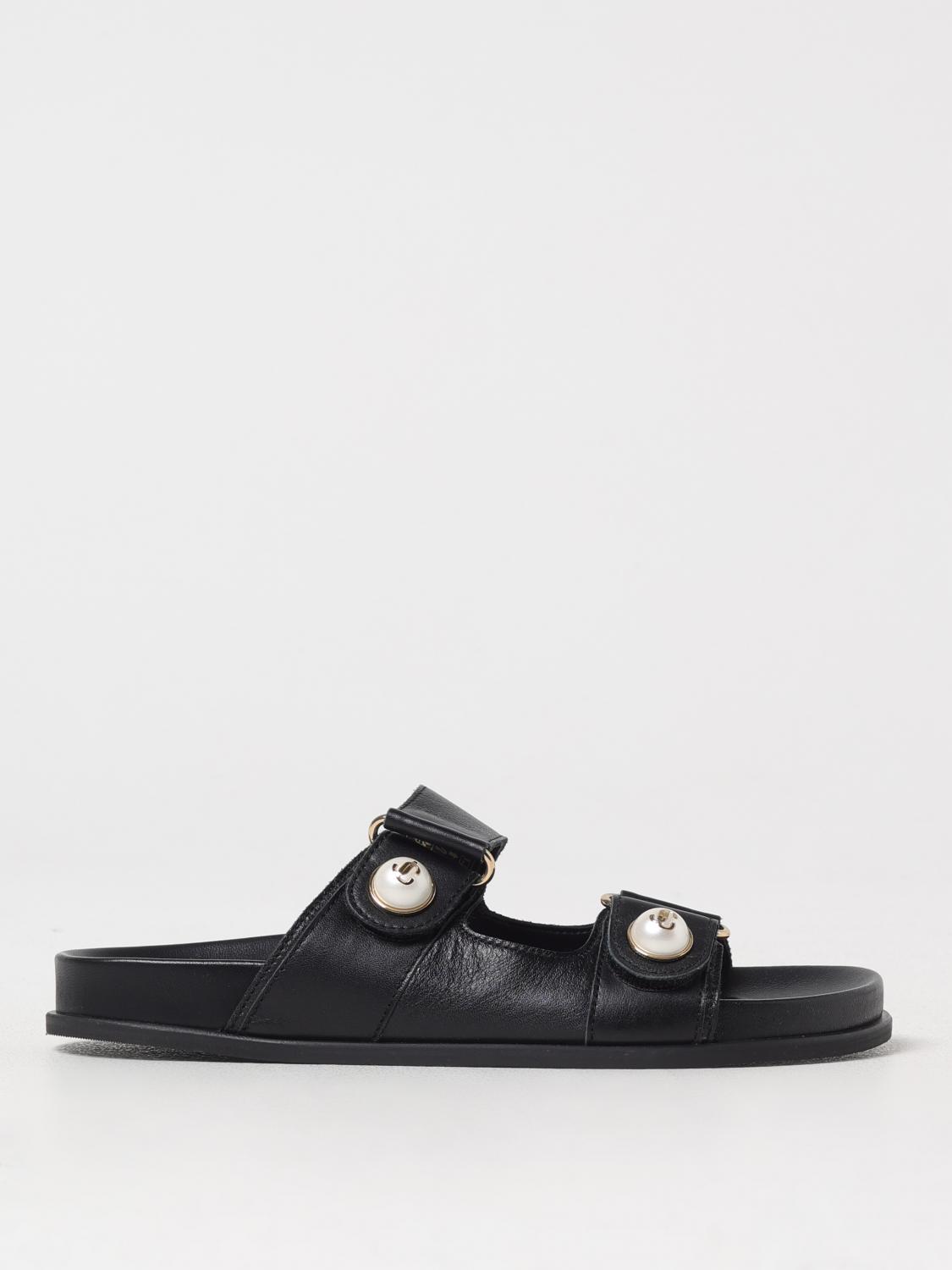 JIMMY CHOO FLAT SANDALS JIMMY CHOO WOMAN COLOR BLACK G74999002