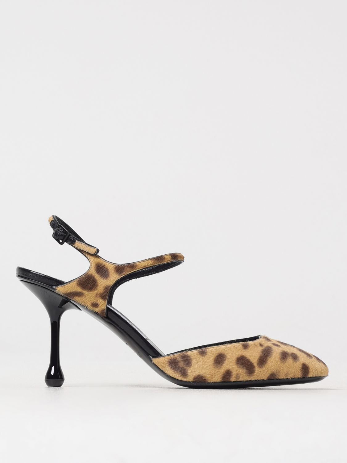 Jimmy Choo 'pixie' Brown Pumps With High Sculpted Heel And All-over Leopard Print In Braun
