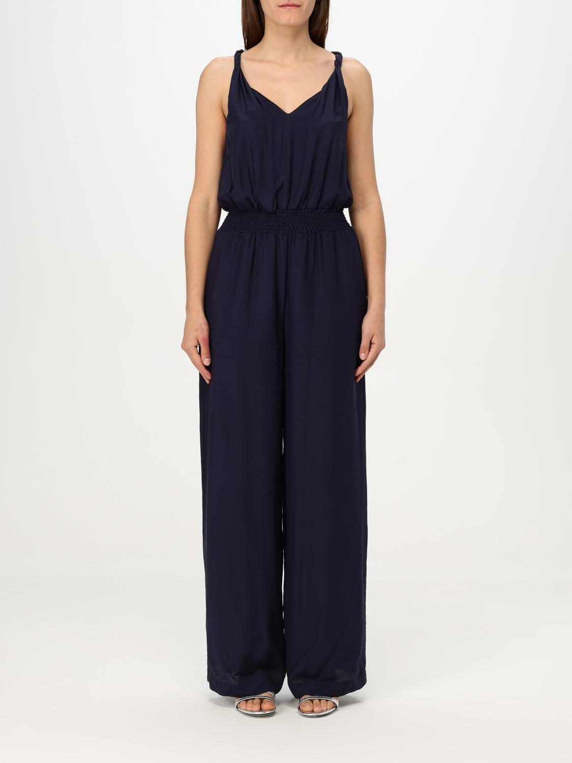 Patrizia Pepe Navy Blue Trousers In Polyester In Blue