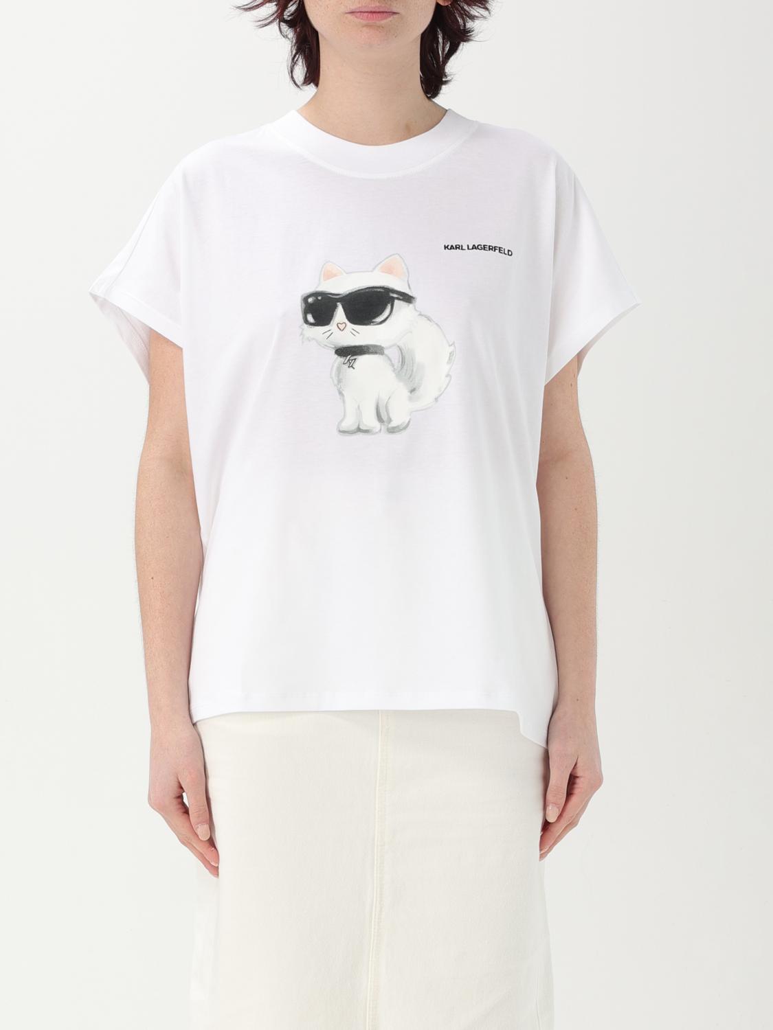 Shop Karl Lagerfeld T-shirt Woman Color White